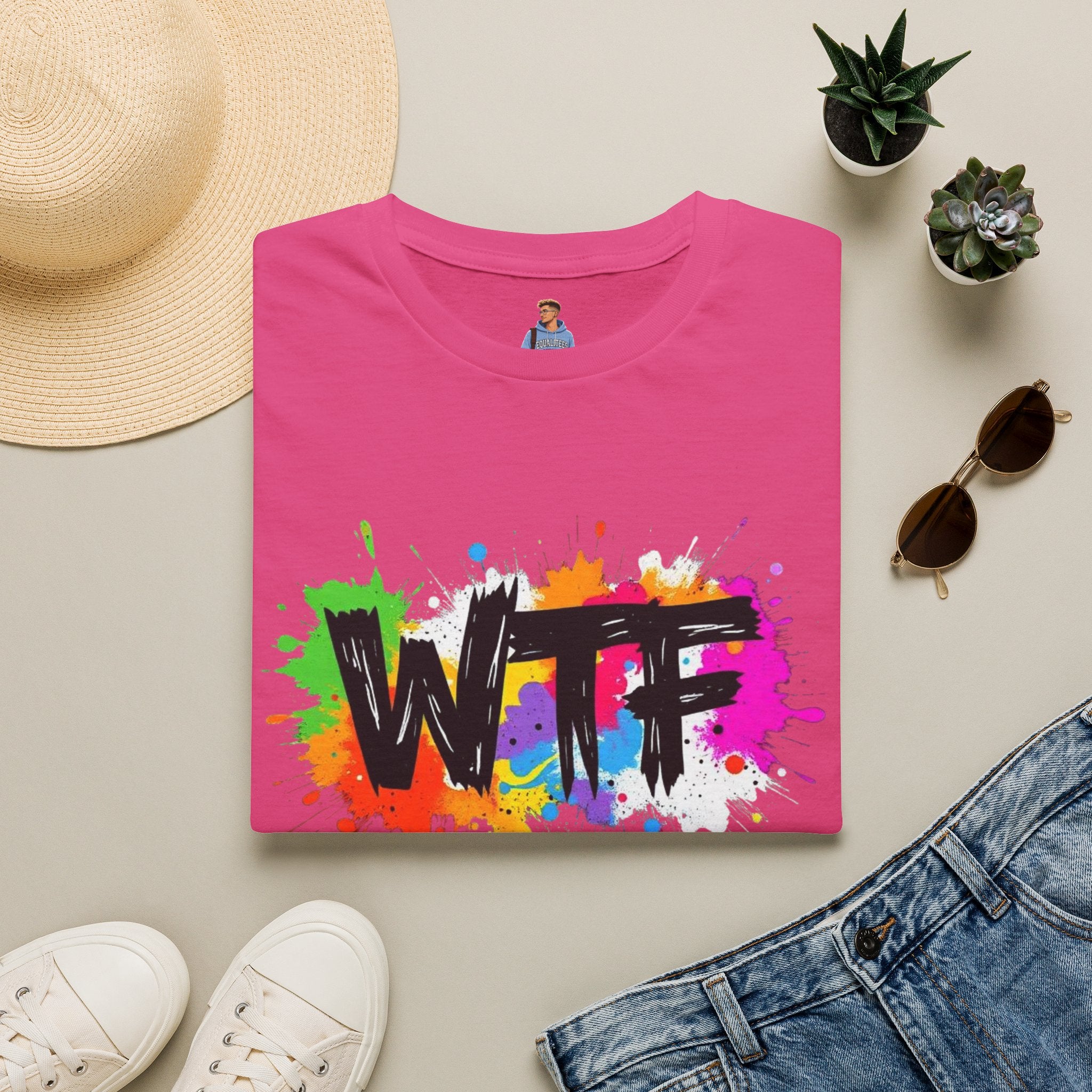 Bold Rainbow WTF Color Splash T-Shirt