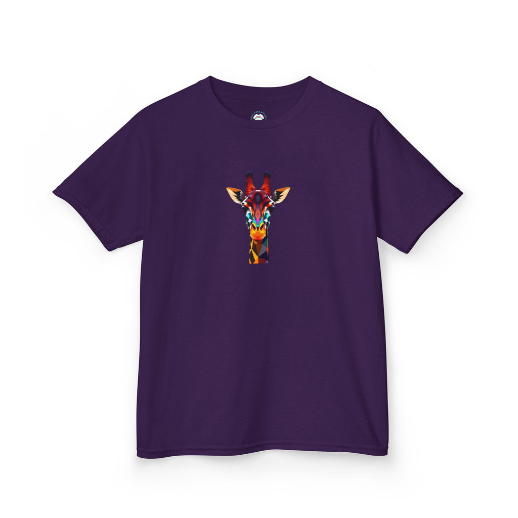 Colorful Fractal Giraffe Kids Heavy Cotton™ Tee - EqualiTees.Me