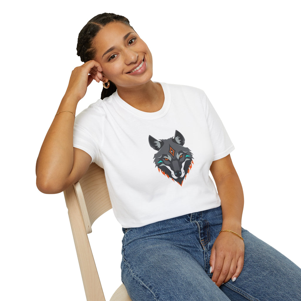 Mystical Wolf Design Unisex Softstyle T-shirt