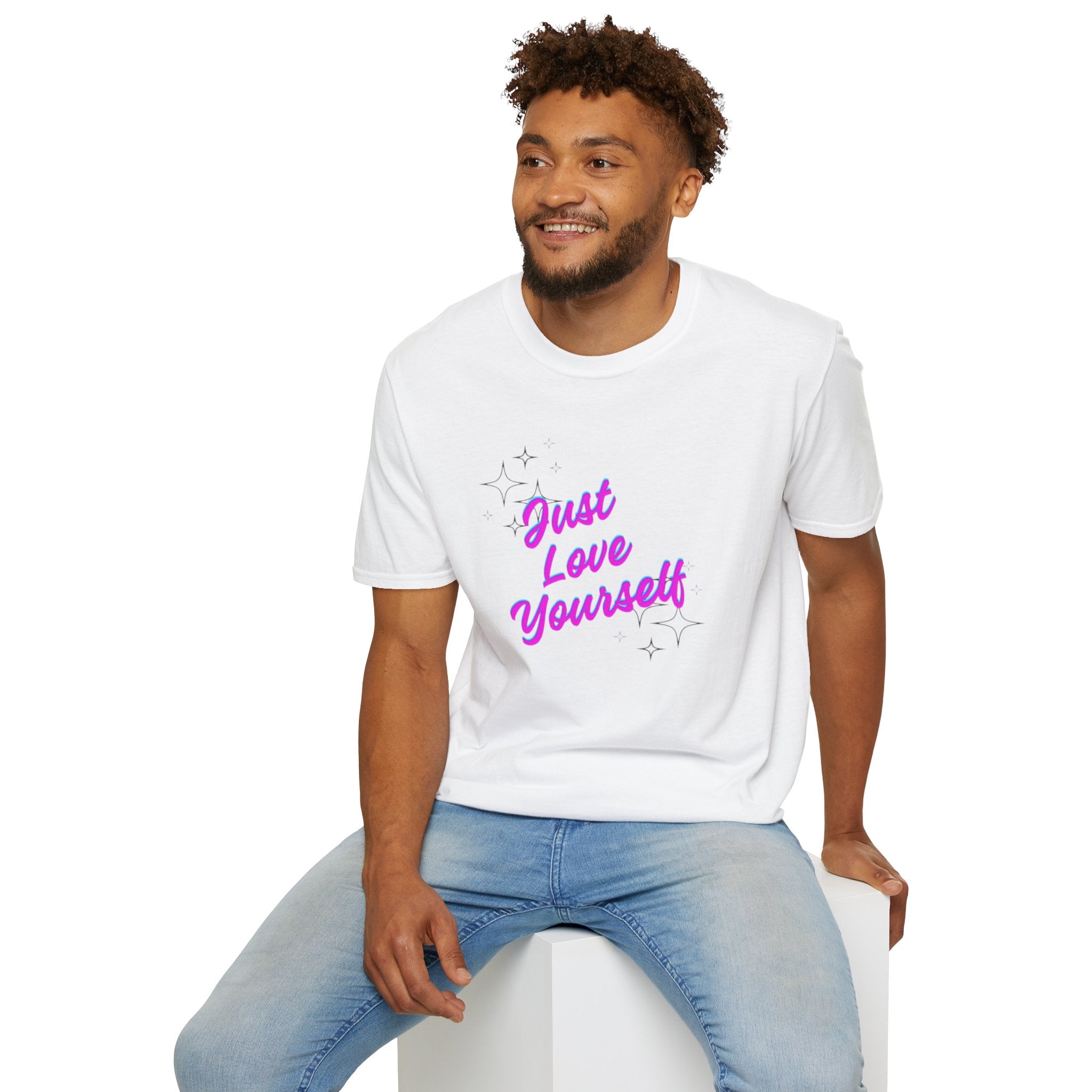 Camiseta unisex de estilo suave "Just Love Yourself": camiseta motivacional para el amor propio