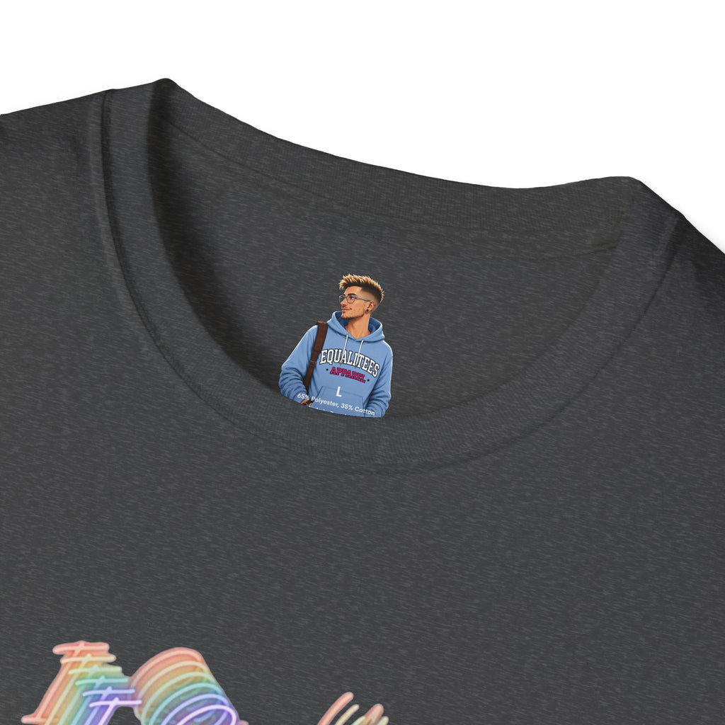 I See You Unisex Softstyle T-Shirt - Colorful Wave Design for LGBTQ+ Visibility