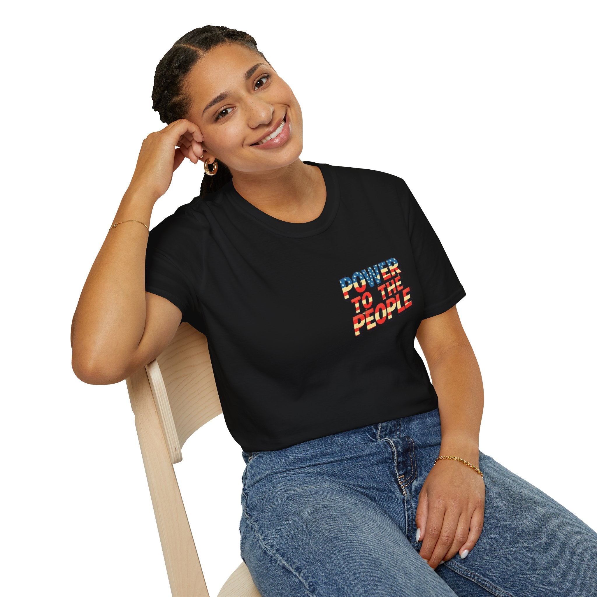 Camiseta unisex de estilo suave Power to the People, camiseta clásica de protesta
