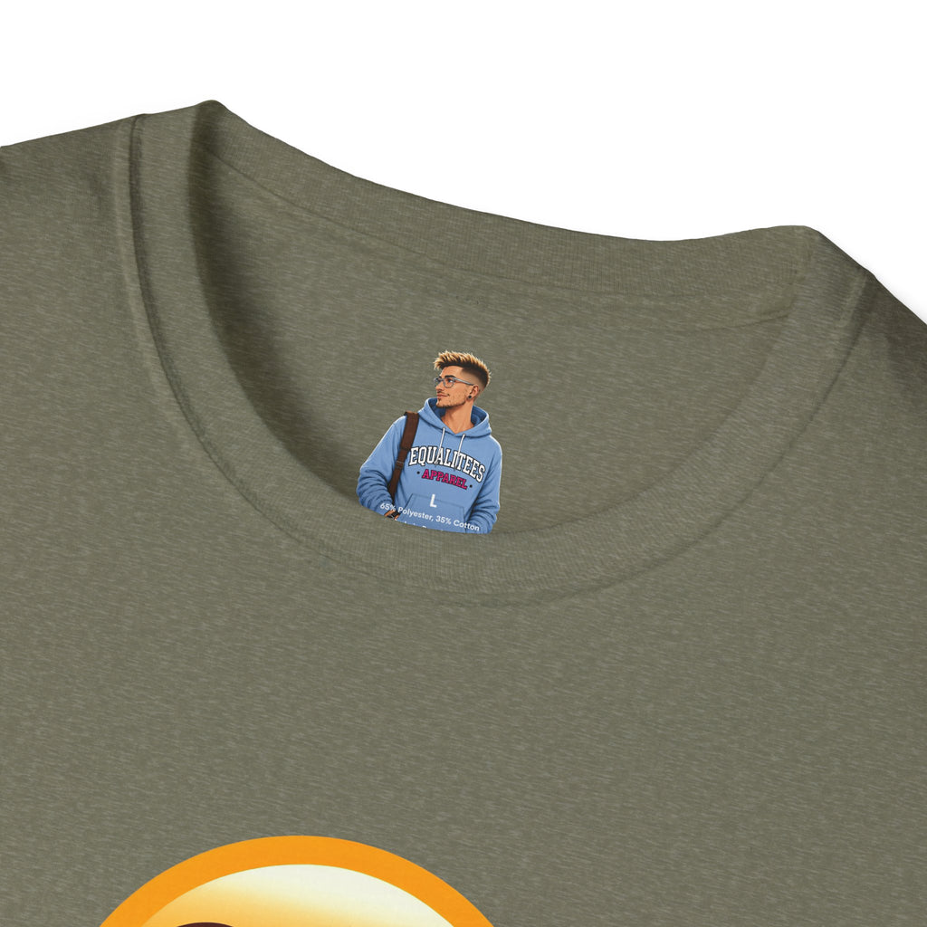 Camiseta unisex de estilo suave con emoji de ojos en blanco | Camiseta gráfica informal para el día a día