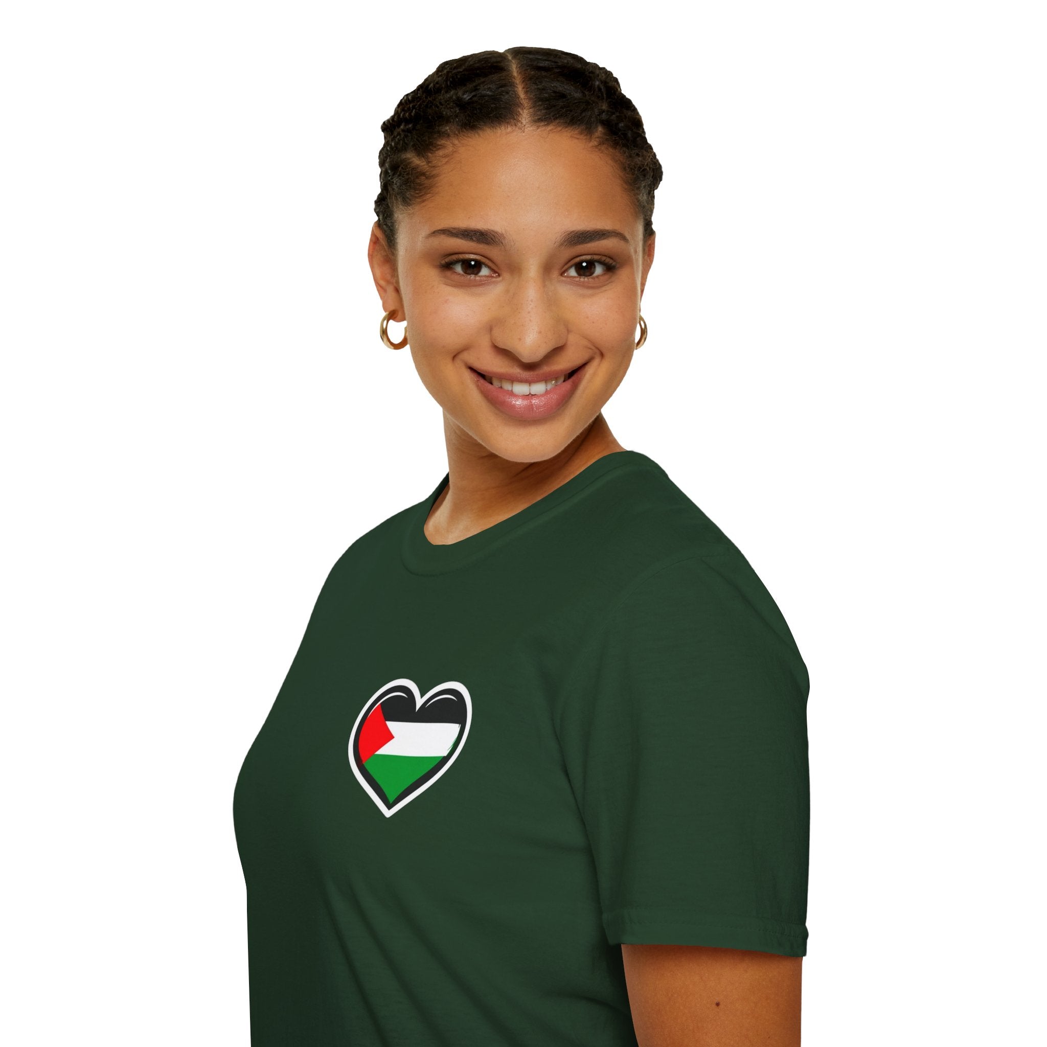 Camiseta unisex de estilo suave: "Apoya a Gaza y todos somos Palestina".