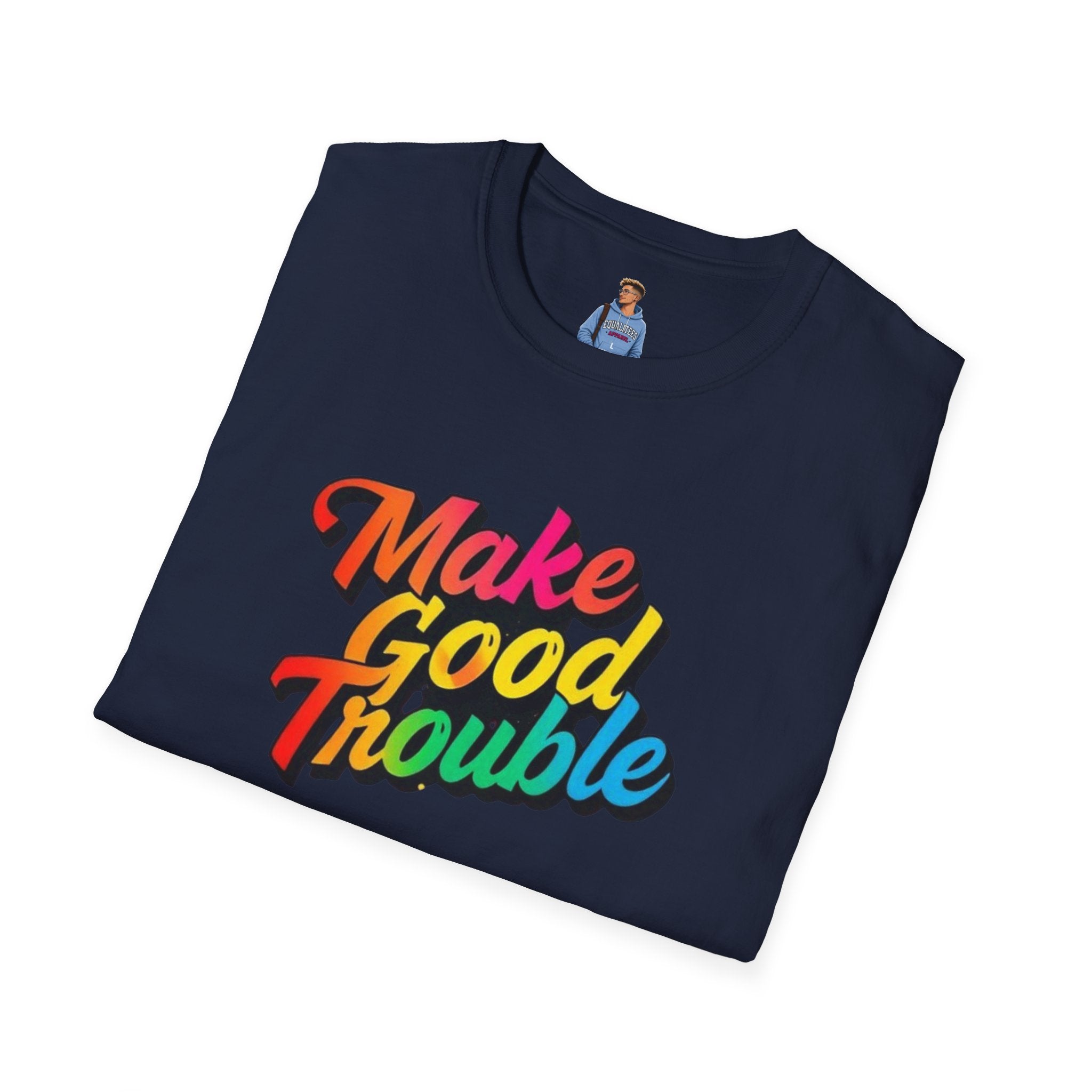 Make Good Trouble' Rainbow T-Shirt
