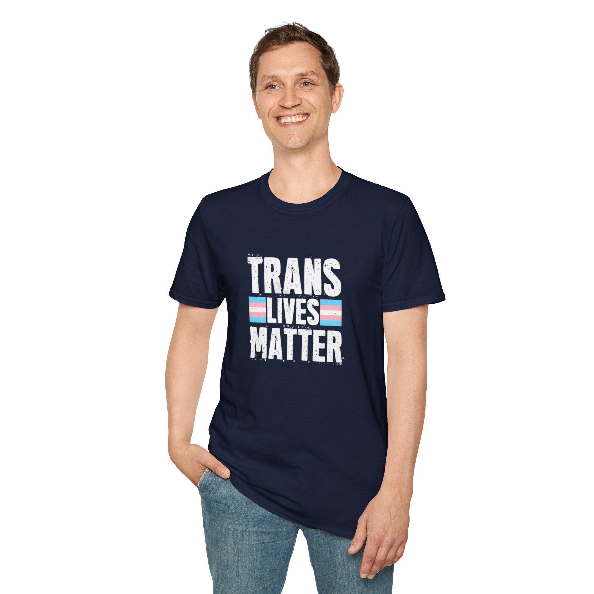 Trans Lives Matter Unisex Softstyle T-Shirt - Support LGBTQ+ Rights