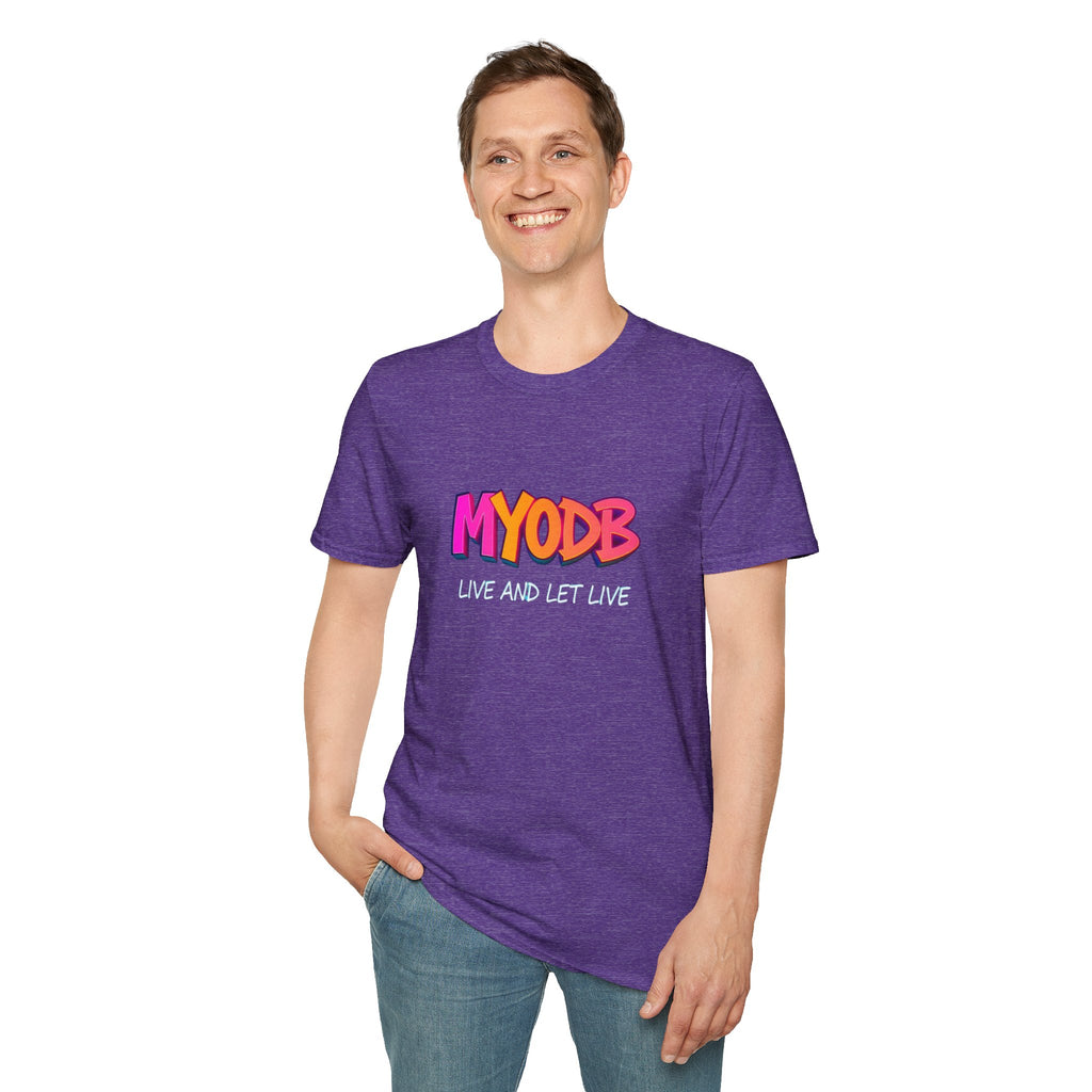 Camiseta MYODB "Vive y deja vivir" | Camiseta unisex de estilo suave | Ropa informal