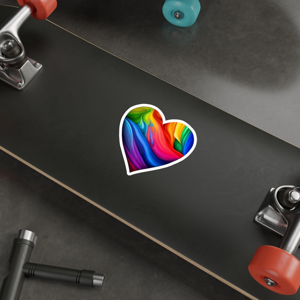 Die-Cut Stickers - Rainbow Heart - EqualiTees.Me