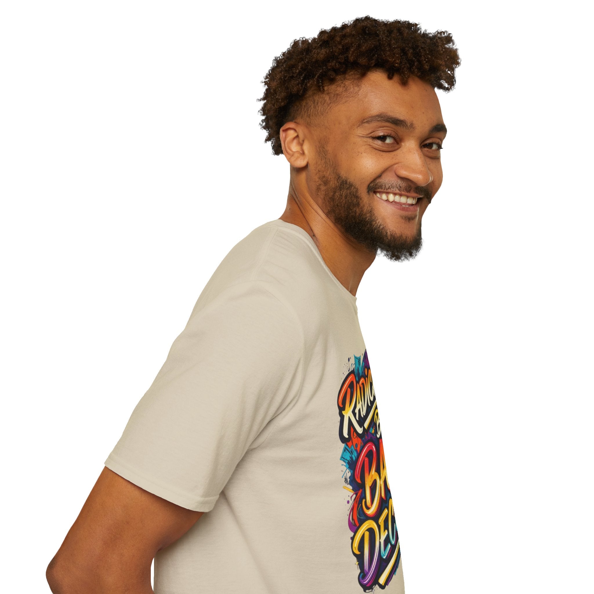 Radicalized by Basic Decency T-Shirt Colorful Graffiti Typography