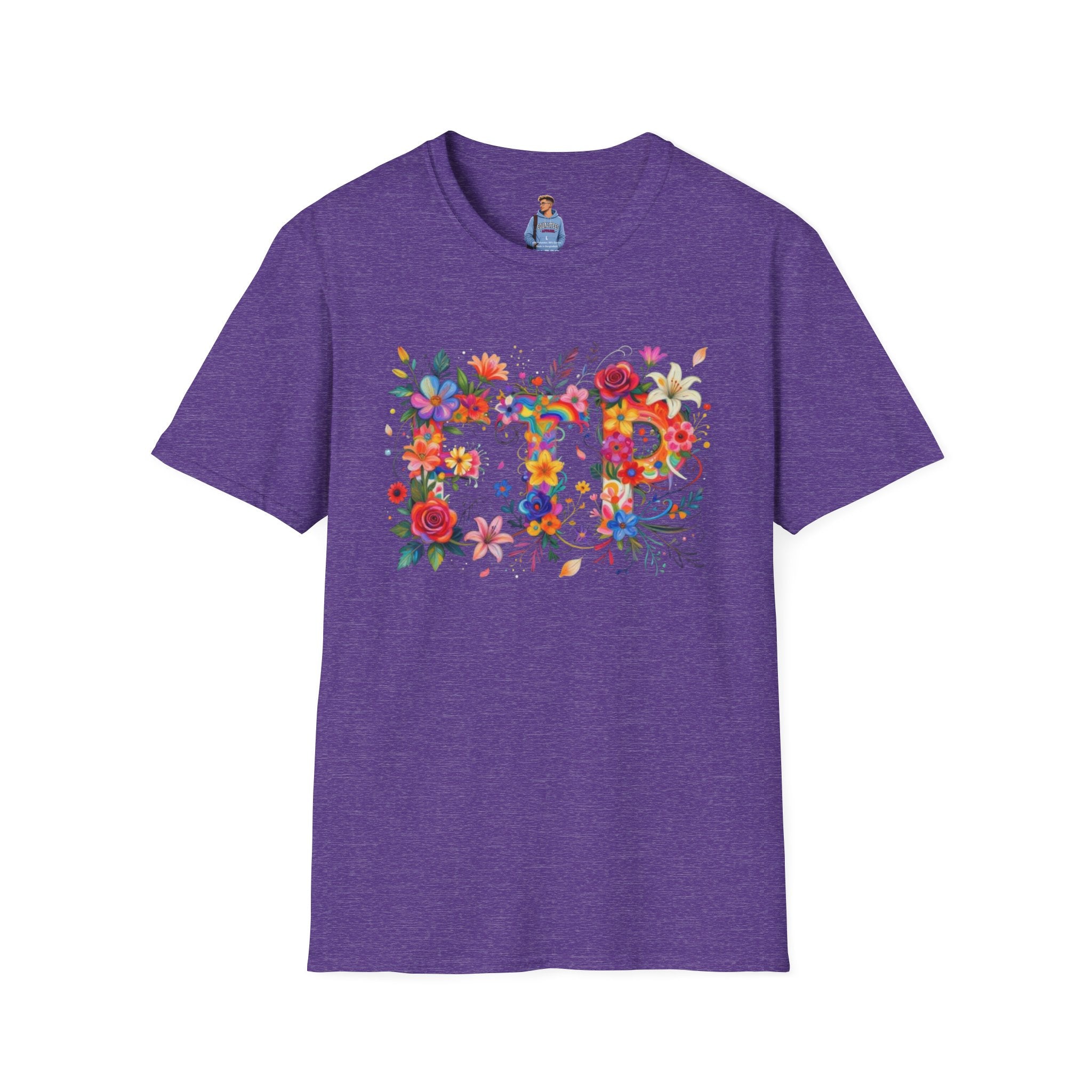 Floral 'FTP' Graphic T-Shirt
