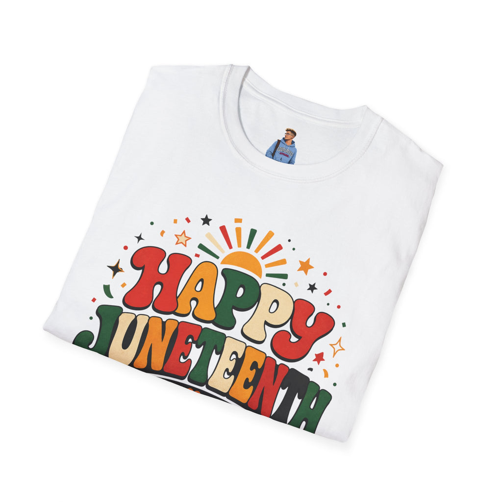 Juneteenth T-Shirt - "Happy Juneteenth" Retro Celebration Tee