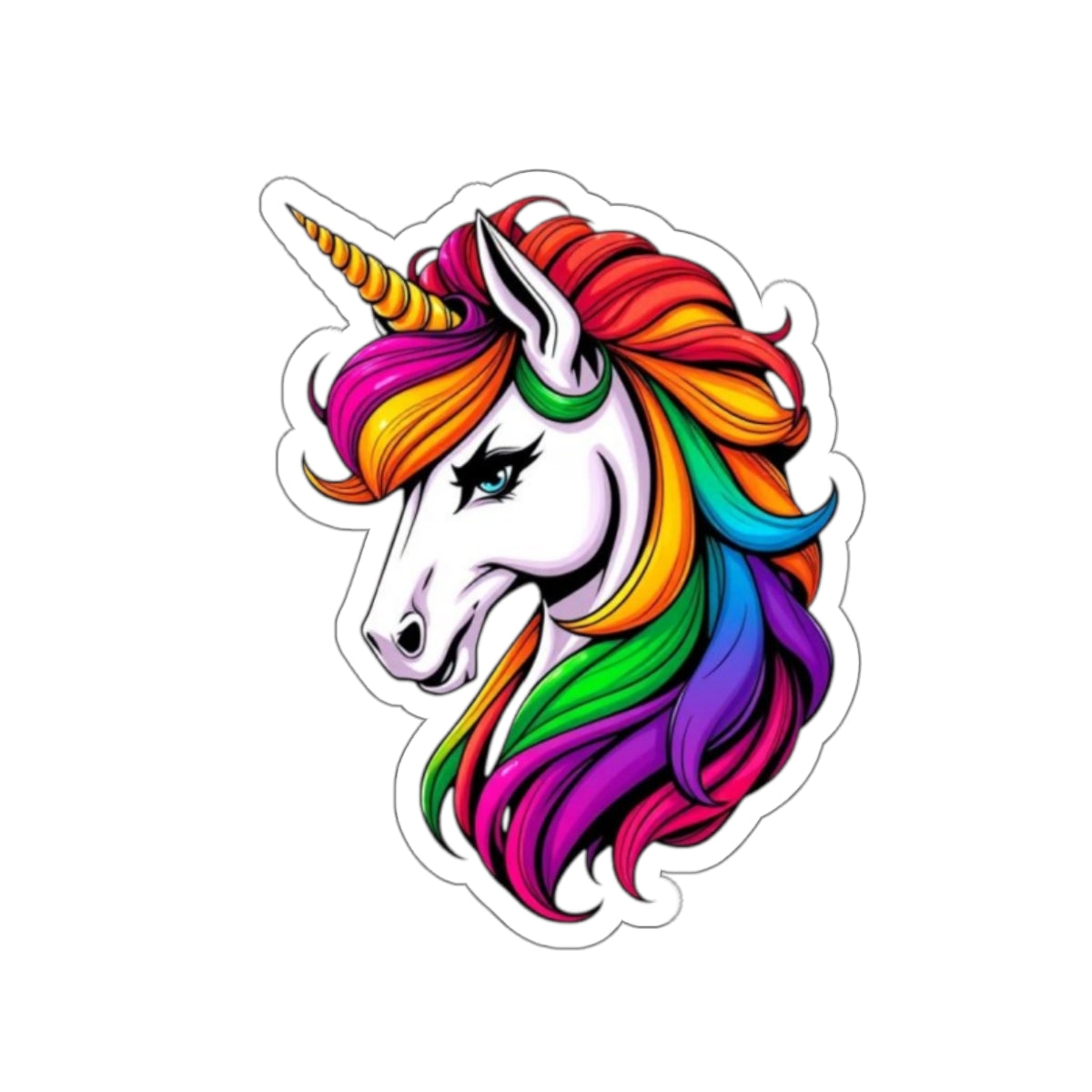 Die-Cut Stickers Sassy Rainbow Unicorn - EqualiTees.Me
