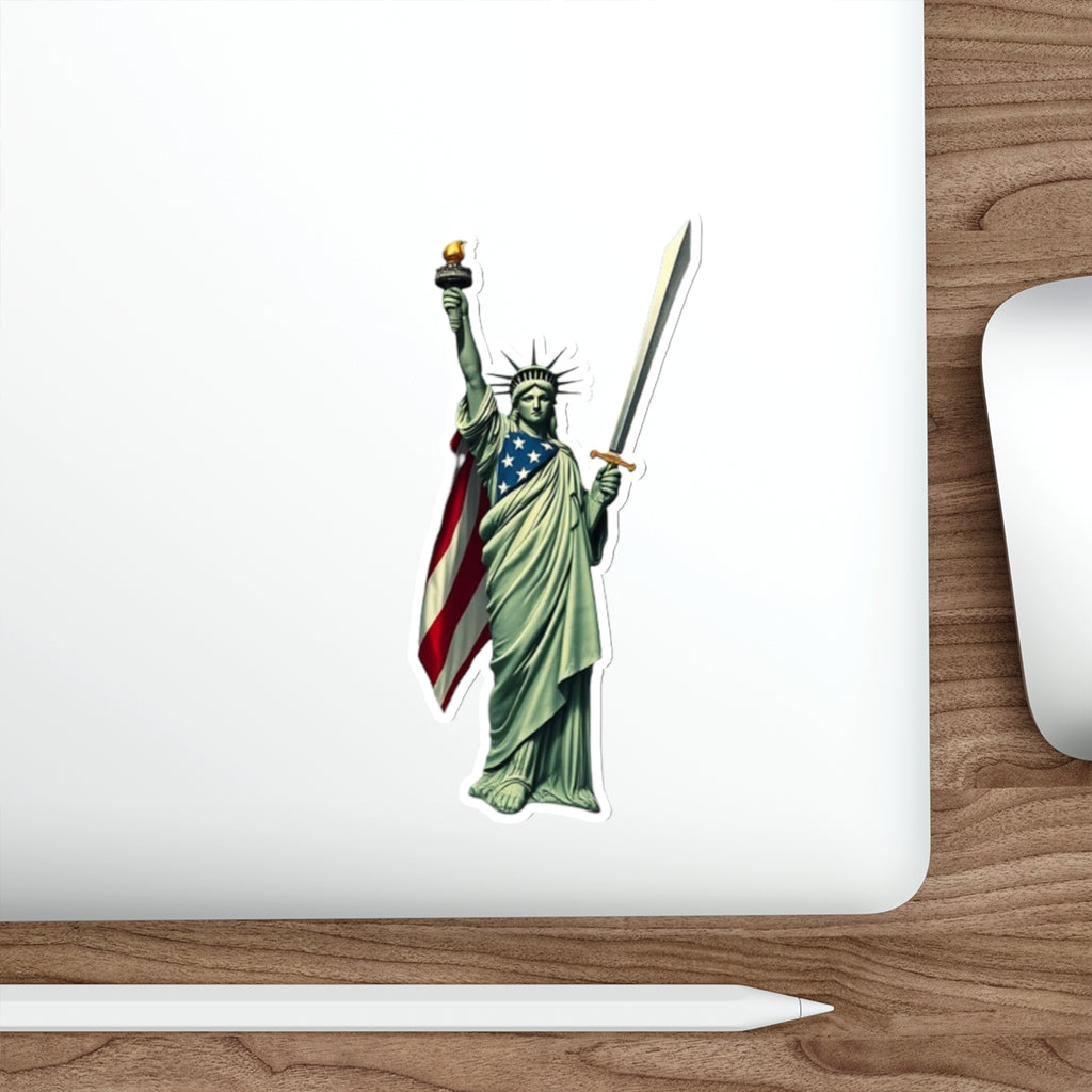 Lady Liberty Defender Die-Cut Sticker - EqualiTees.Me
