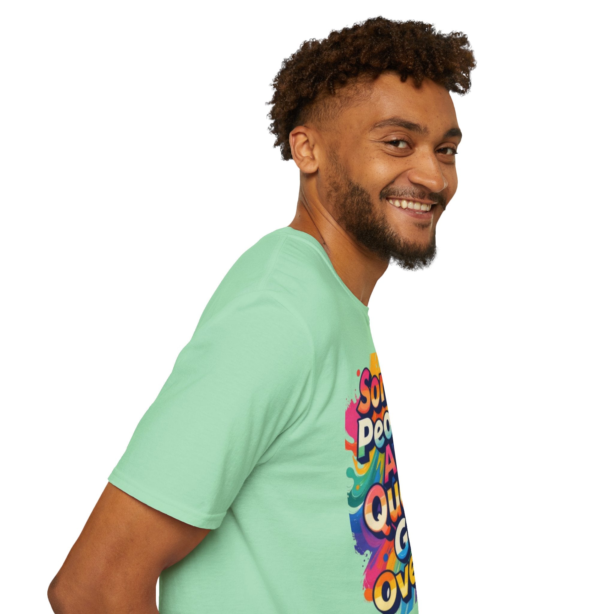 Some People Are Queer T-Shirt Rainbow Graphic
