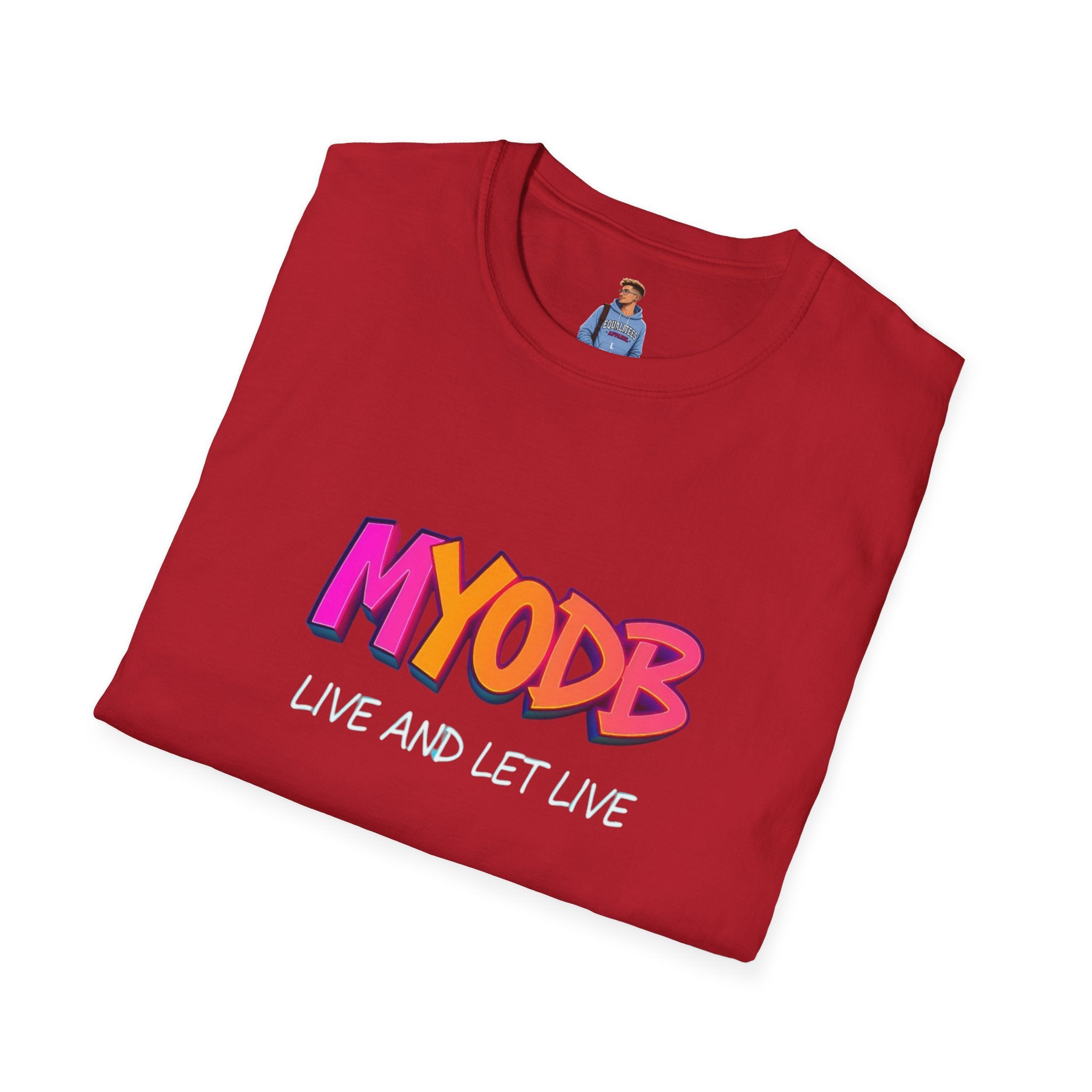 Camiseta MYODB "Vive y deja vivir" | Camiseta unisex de estilo suave | Ropa informal