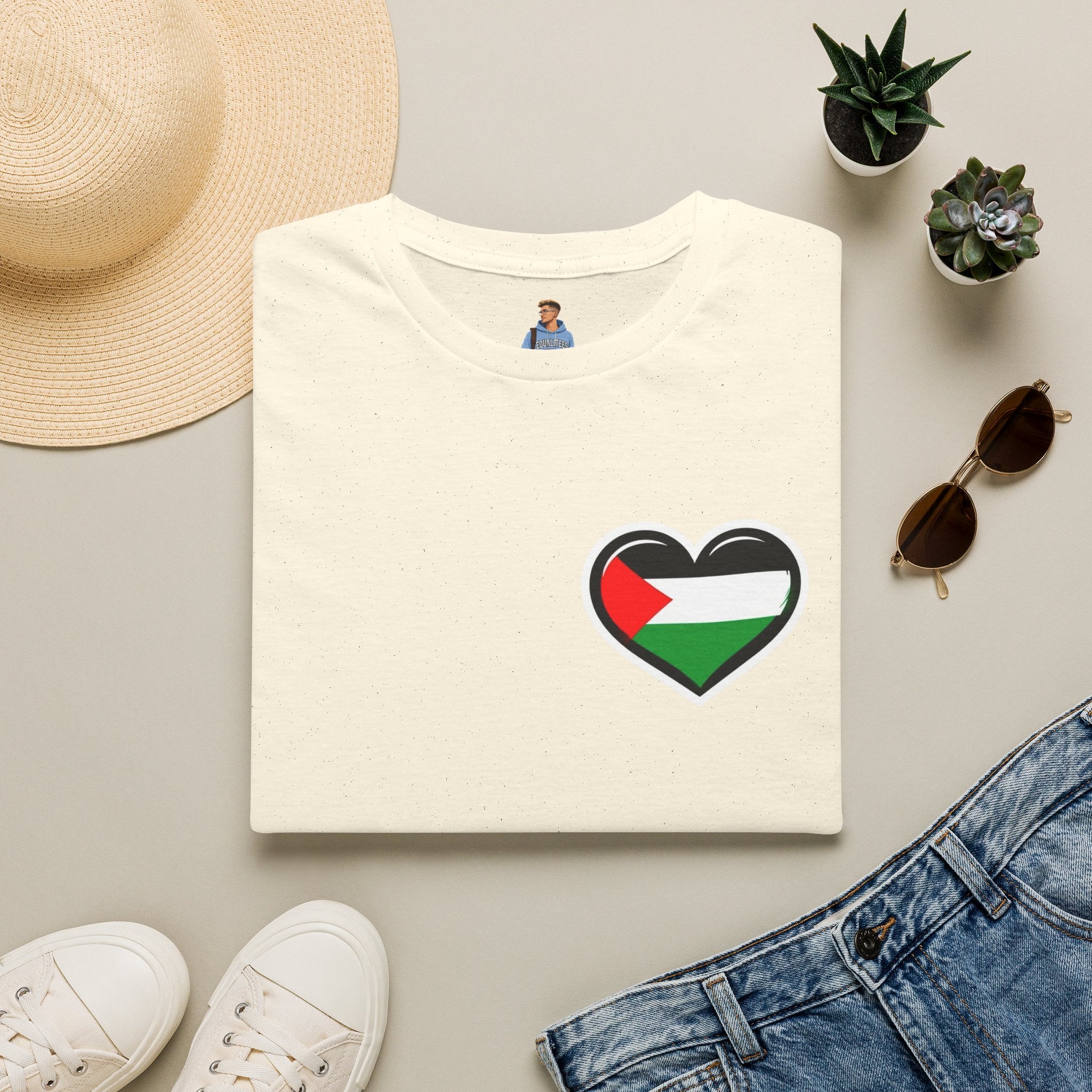 Camiseta unisex de estilo suave: "Apoya a Gaza y todos somos Palestina".