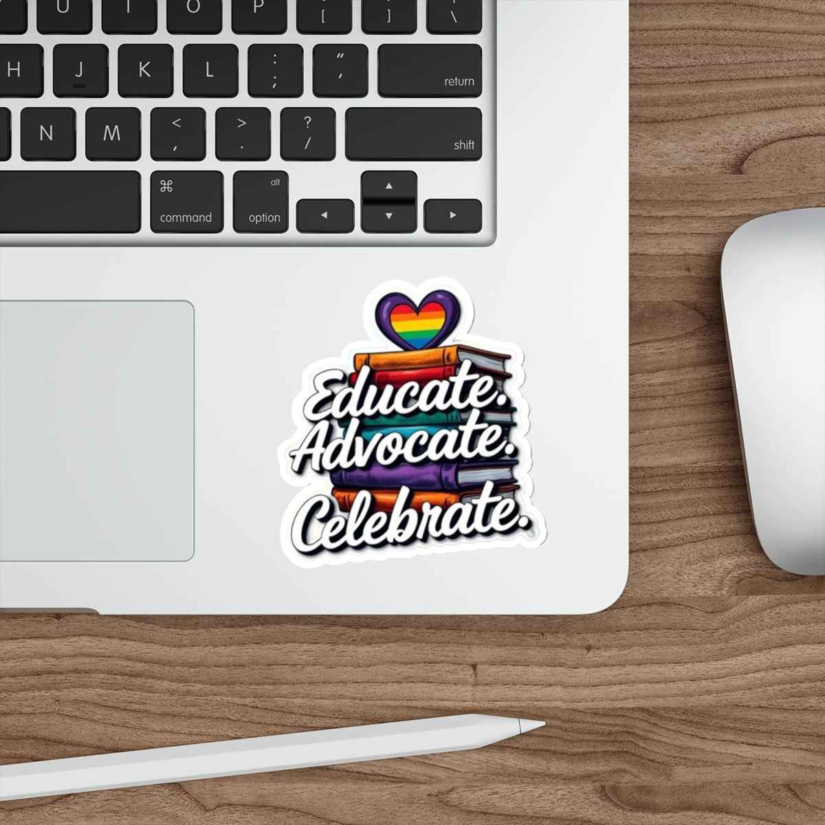 Educate Advocate Celebrate Die-Cut Sticker