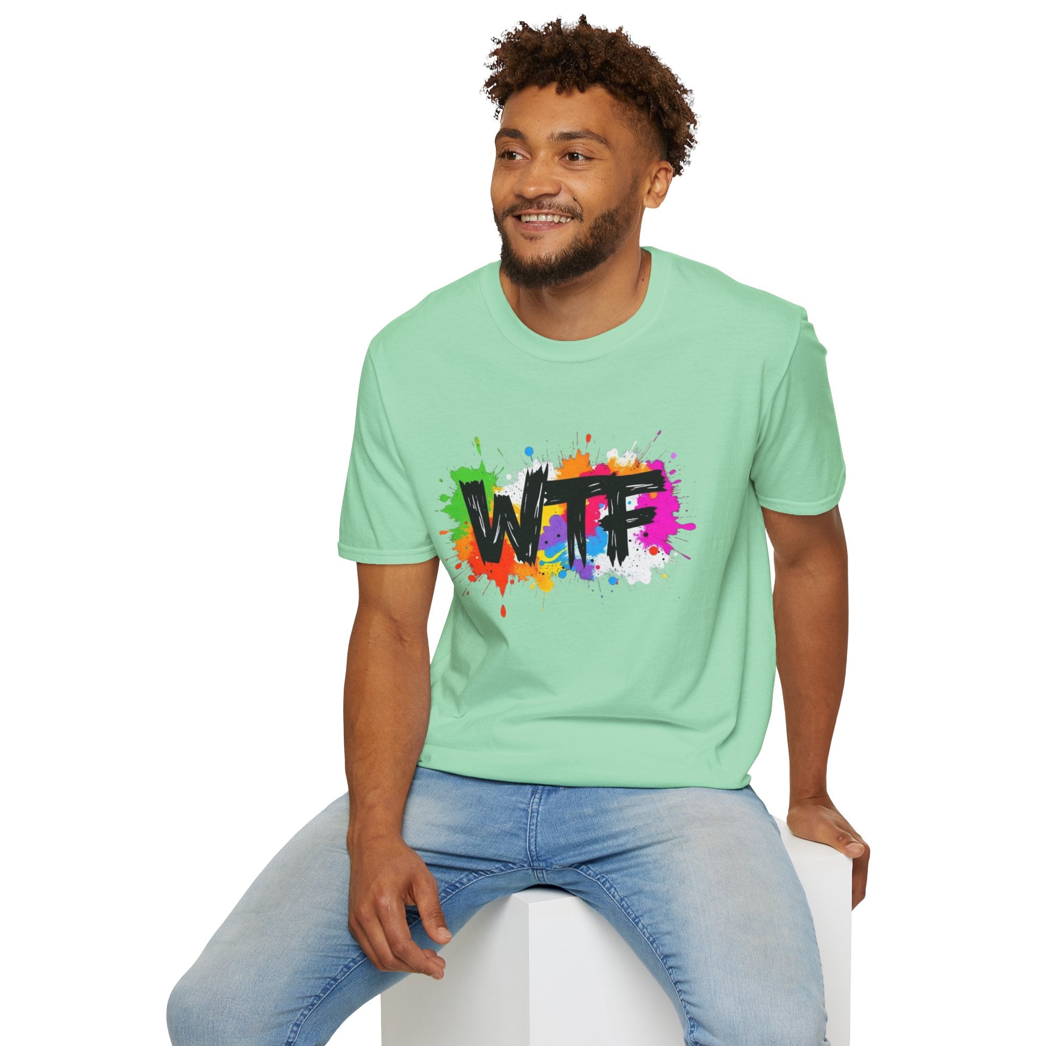 Bold Rainbow WTF Color Splash T-Shirt