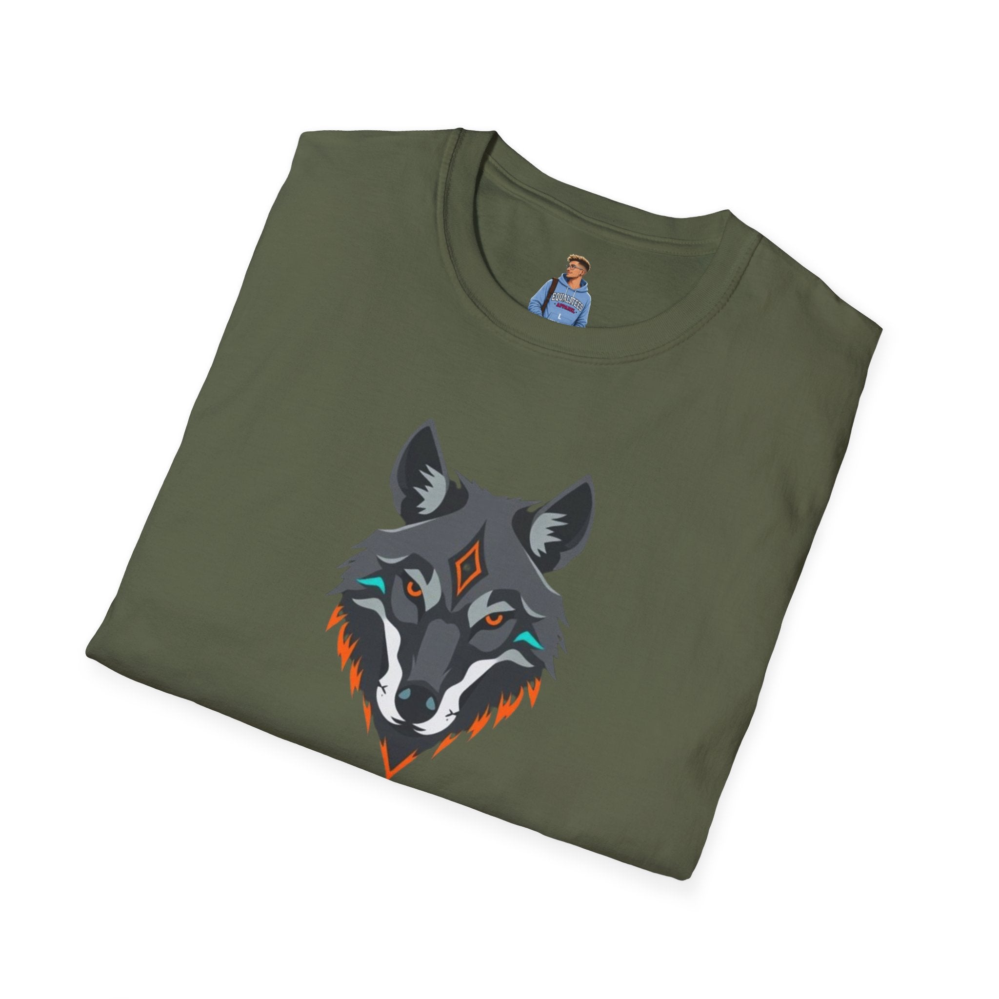 Mystical Wolf Design Unisex Softstyle T-shirt