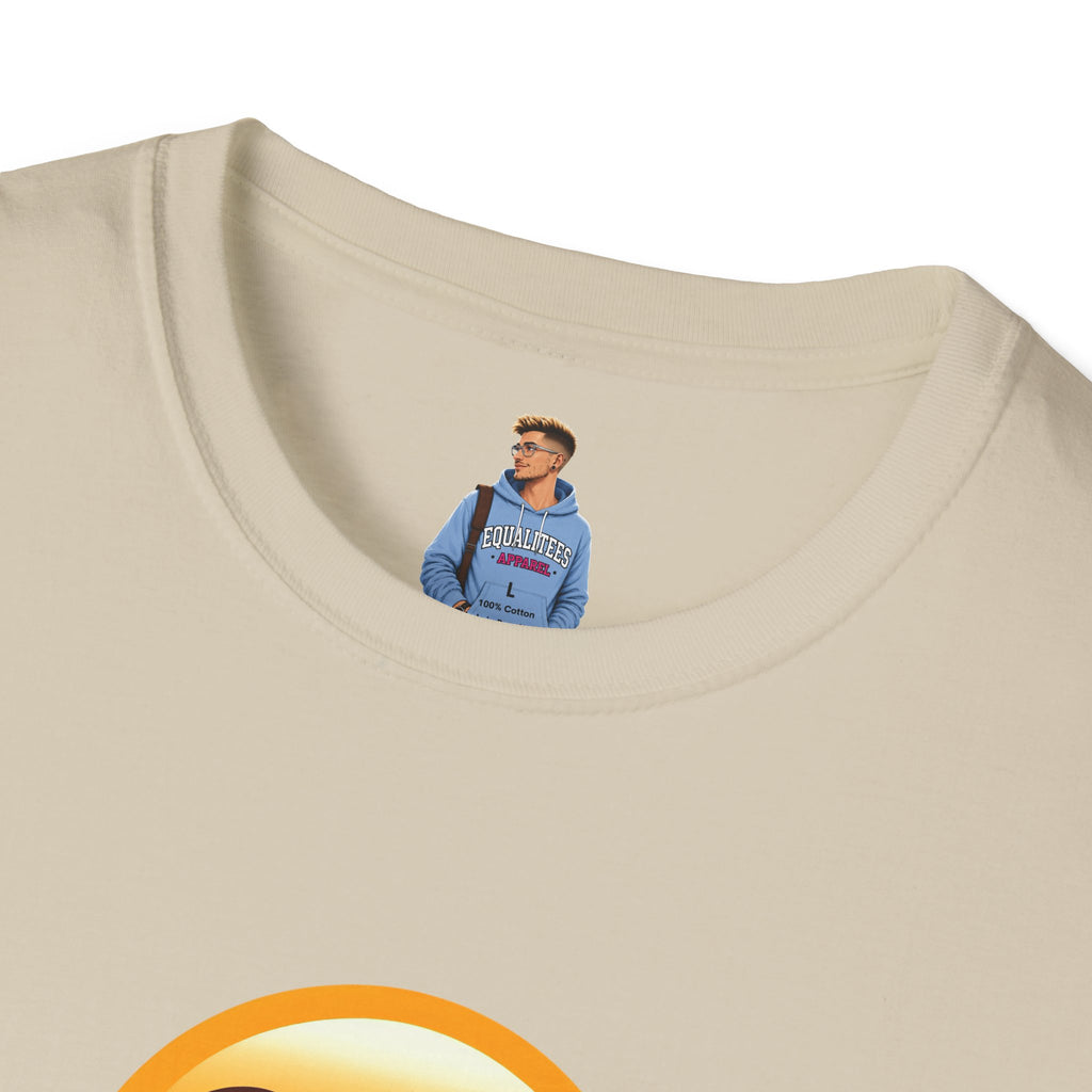 Camiseta unisex de estilo suave con emoji de ojos en blanco | Camiseta gráfica informal para el día a día