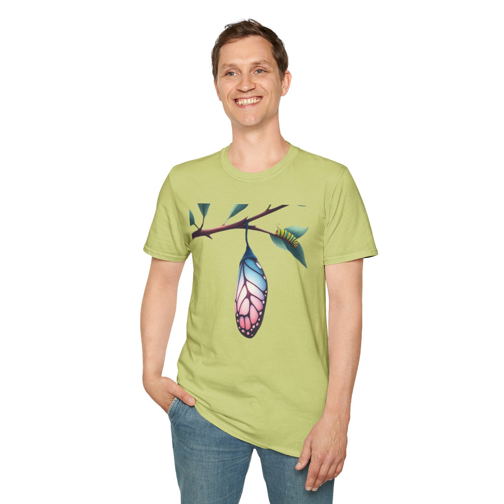 Trans Caterpillar to Butterfly Graphic T-Shirt