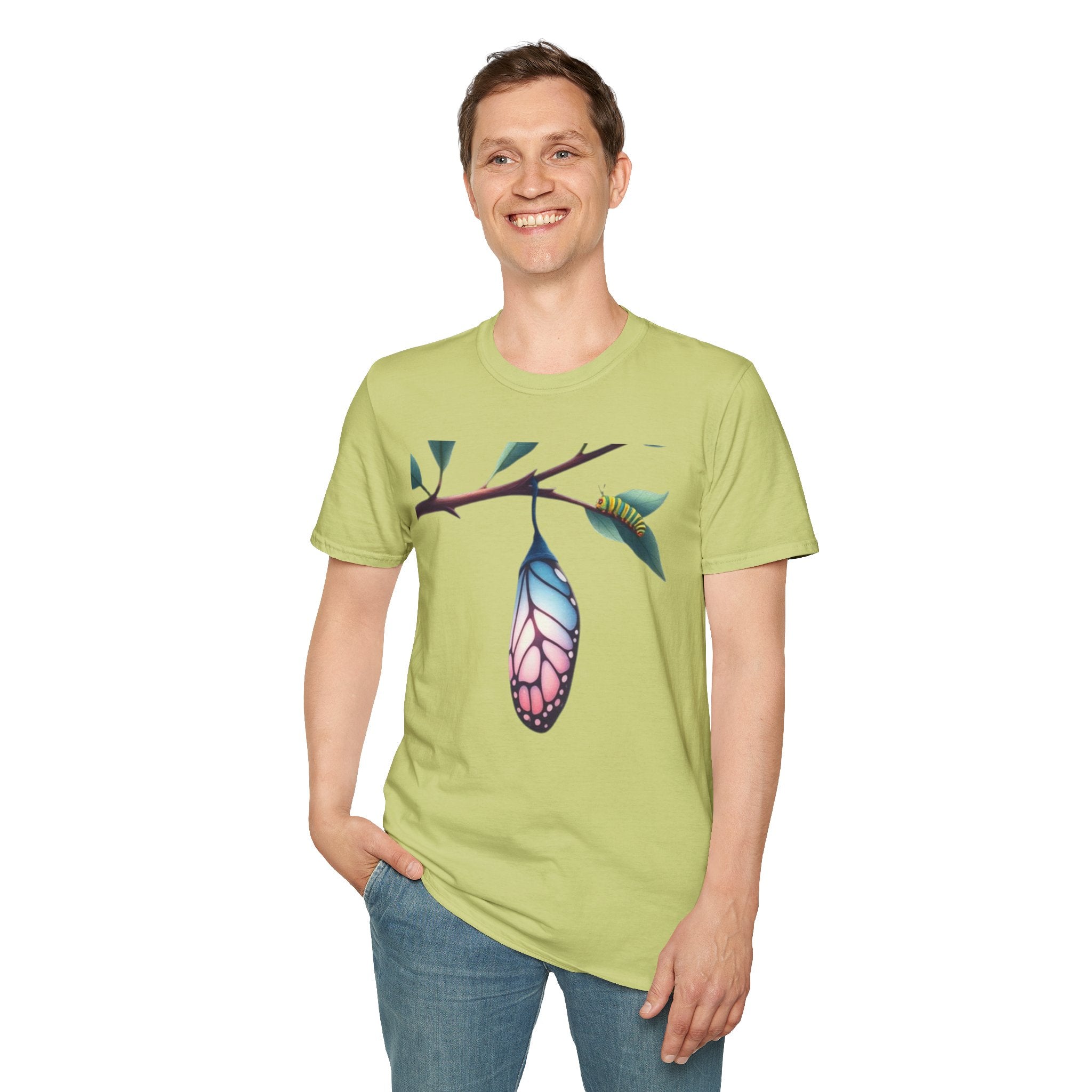 Trans Caterpillar to Butterfly Graphic T-Shirt