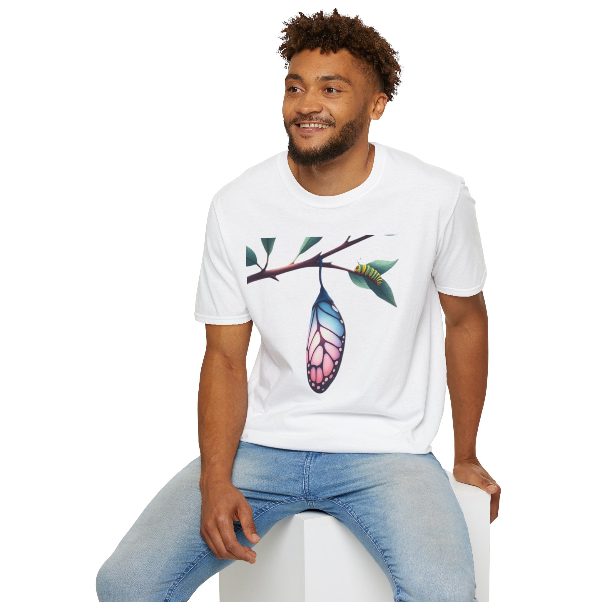 Trans Caterpillar to Butterfly Graphic T-Shirt