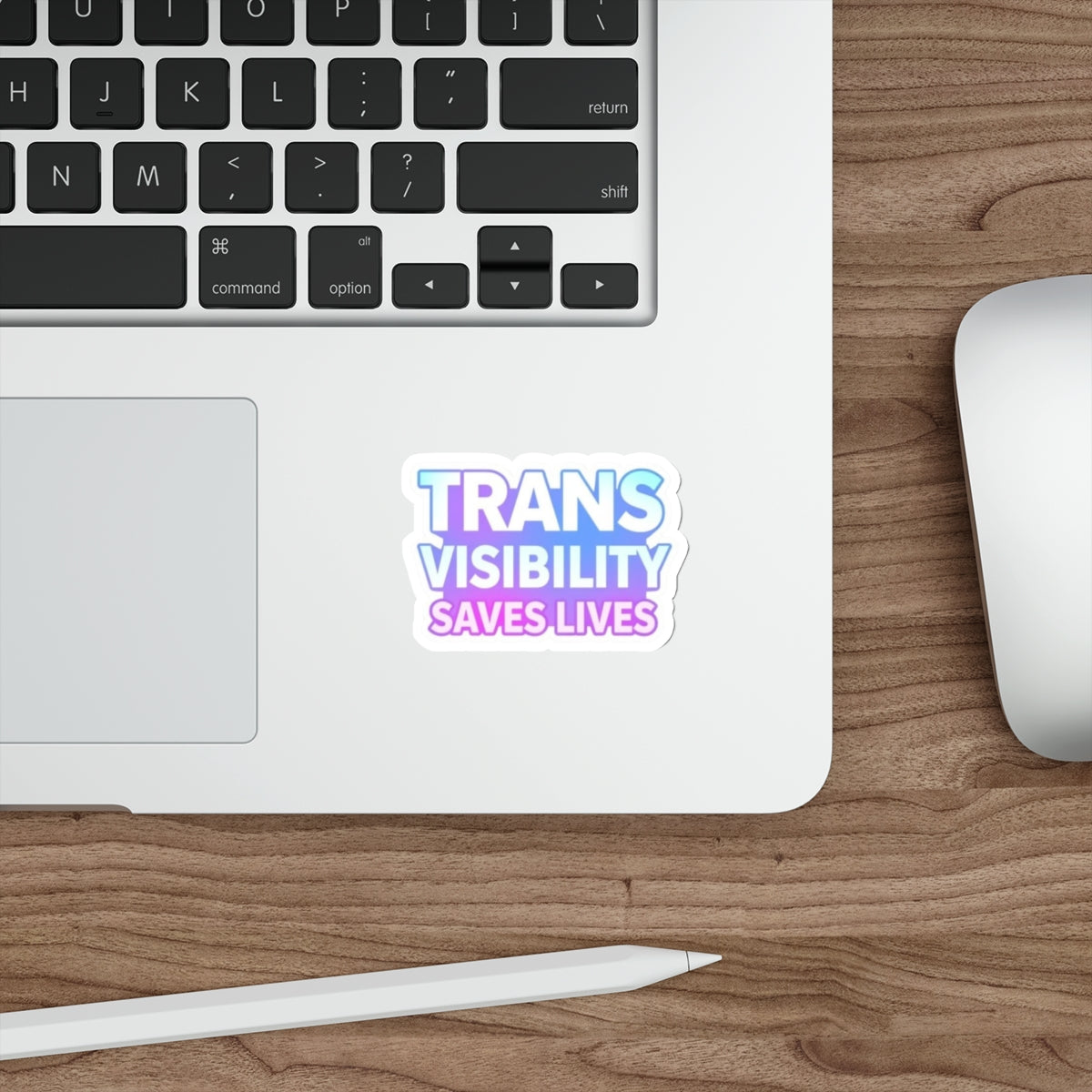 Die-Cut Stickers - TRANS VISIBILITY SAVES LIVES - EqualiTees.Me