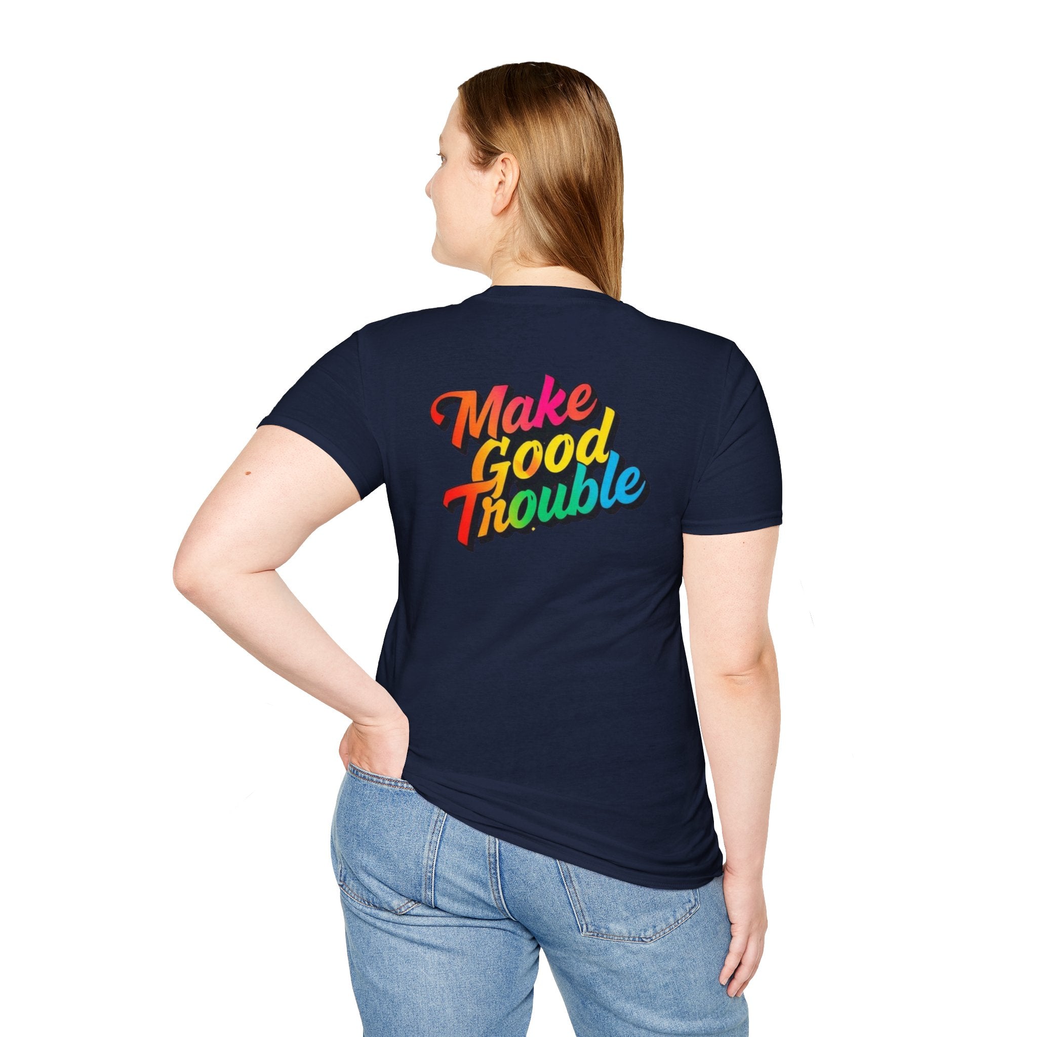 Make Good Trouble' Rainbow T-Shirt