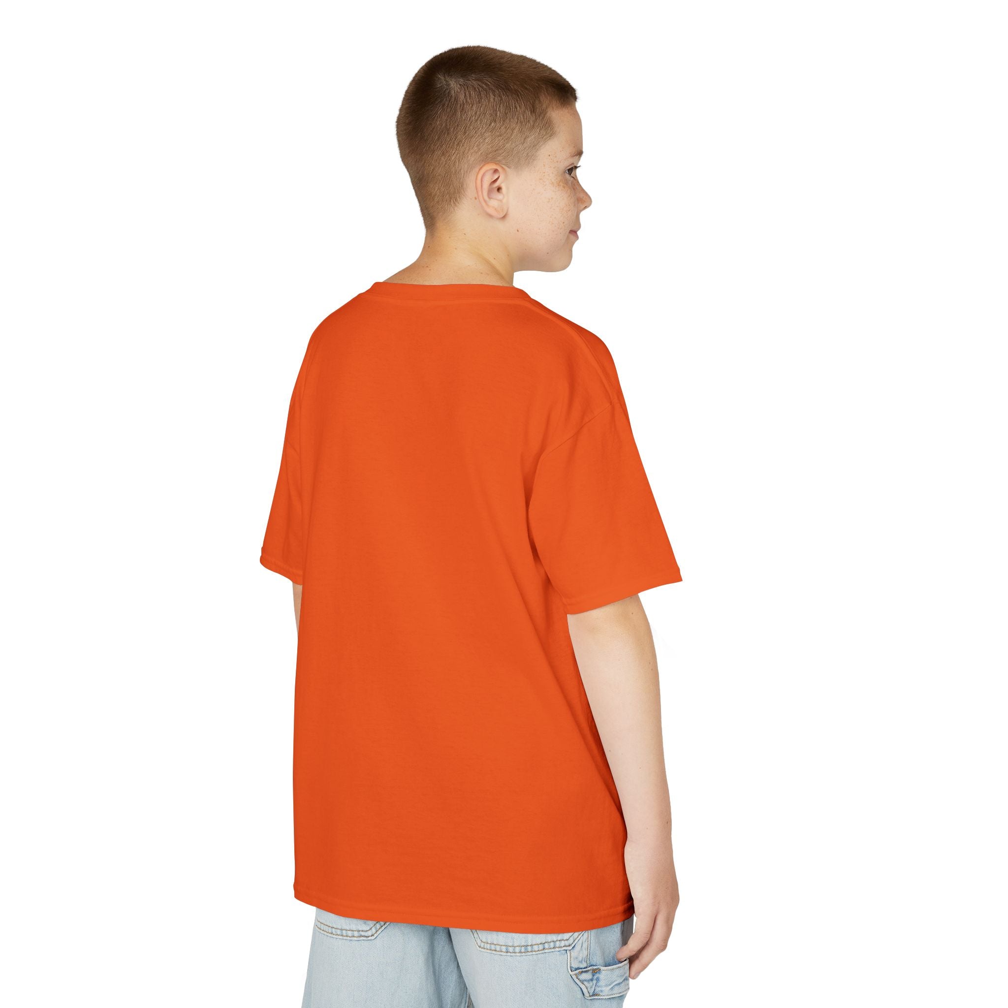 Camiseta de algodón grueso para niños con león fractal colorido