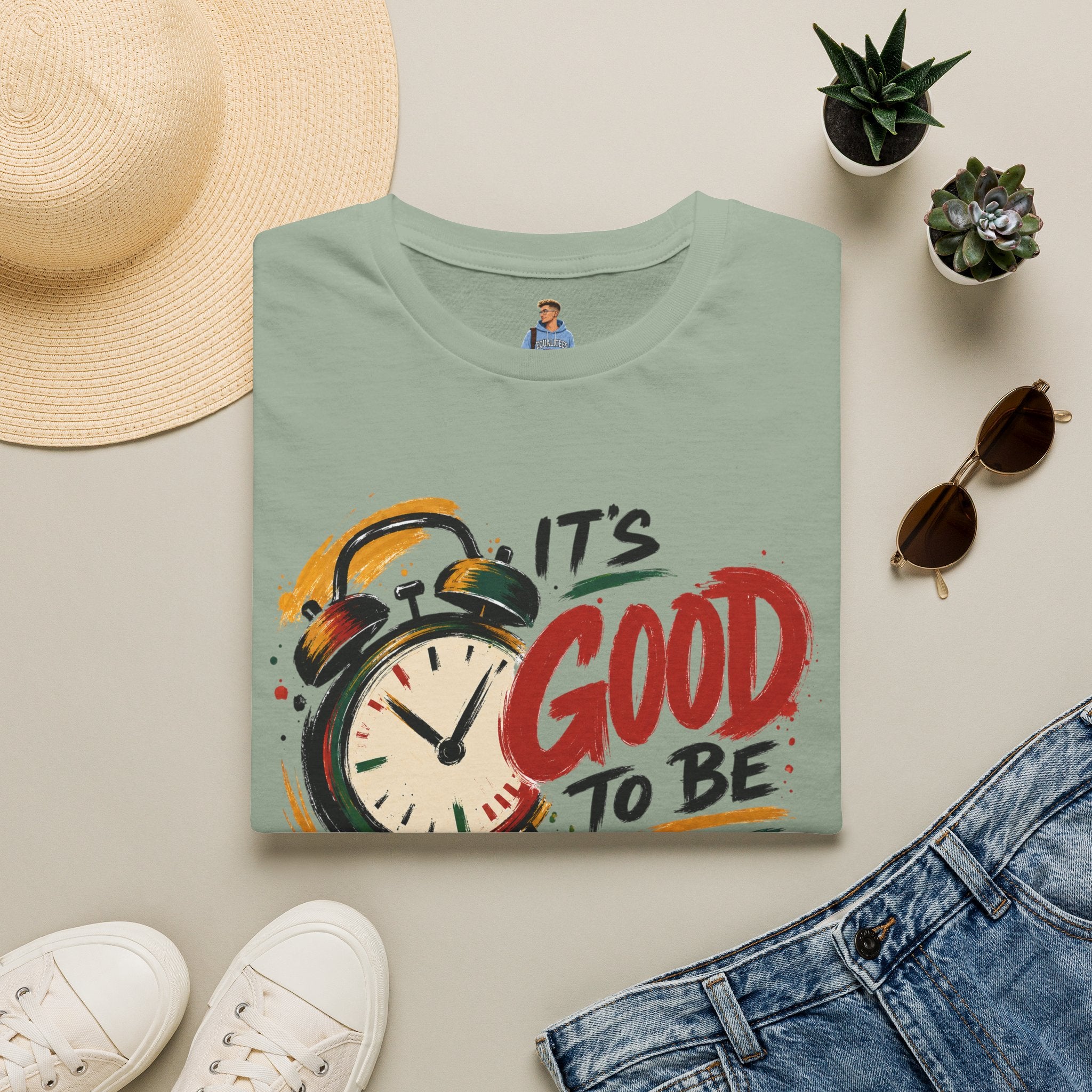 T-Shirt — "It's Good To Be Woke" Graphic Tee (Alarm Clock Design)