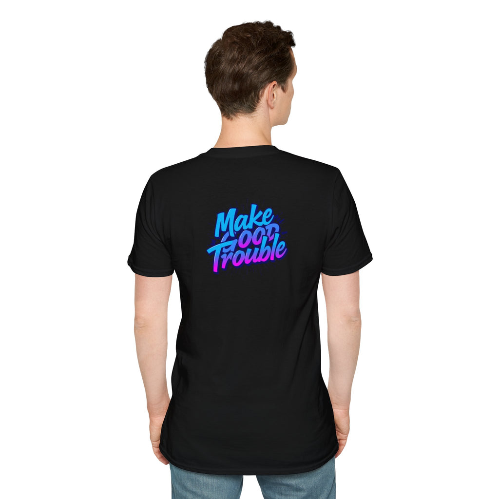 Make Good Trouble Blue Graphic Unisex T-Shirt - Fun & Bold Design for Everyday Wear