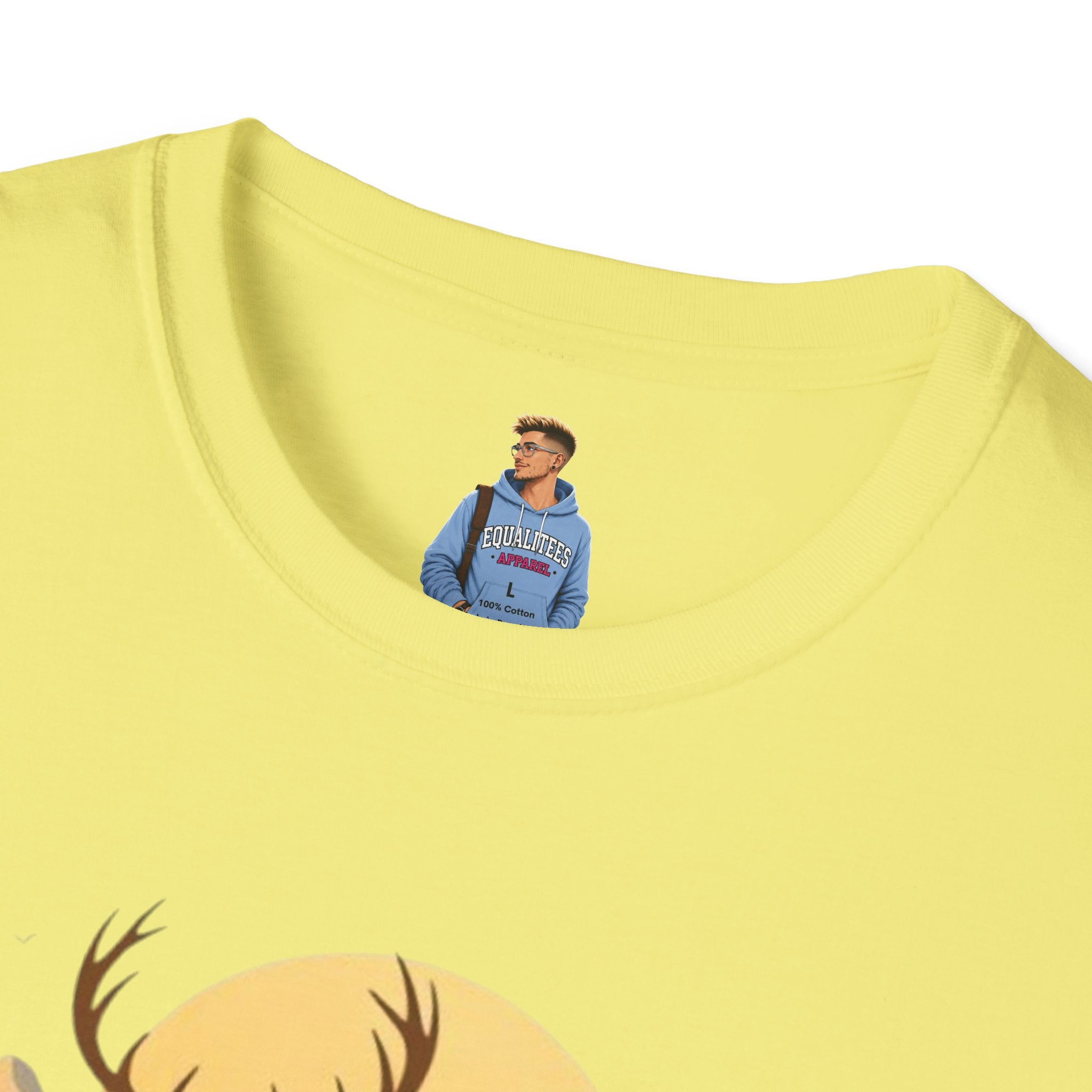 Mountain Sunset Deer Unisex Softstyle T-Shirt