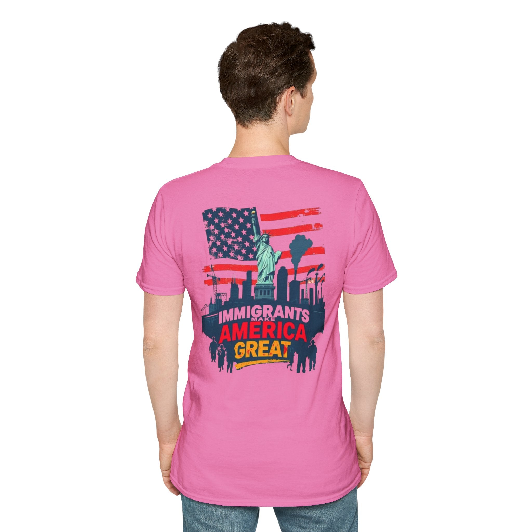 Estoy Contigo (I Am With You) Los inmigrantes hacen grande a Estados Unidos Camiseta unisex de estilo suave Camiseta clásica de protesta