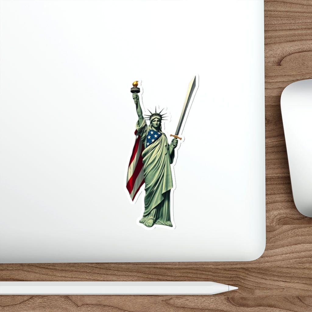 Lady Liberty Defender Die-Cut Sticker - EqualiTees.Me