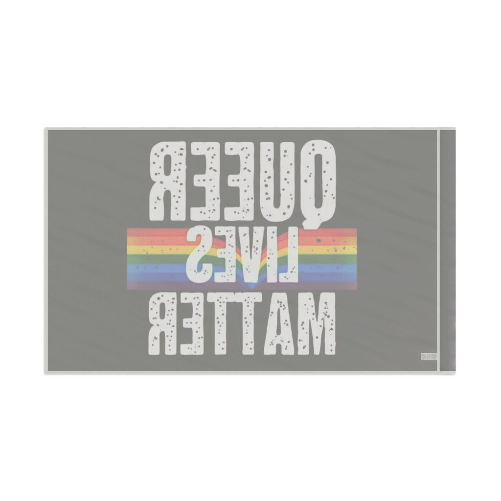 Queer Lives matter Flag - Aesthetic LGBTQ+ Banner for Celebration & Home Decor - EqualiTees.Me