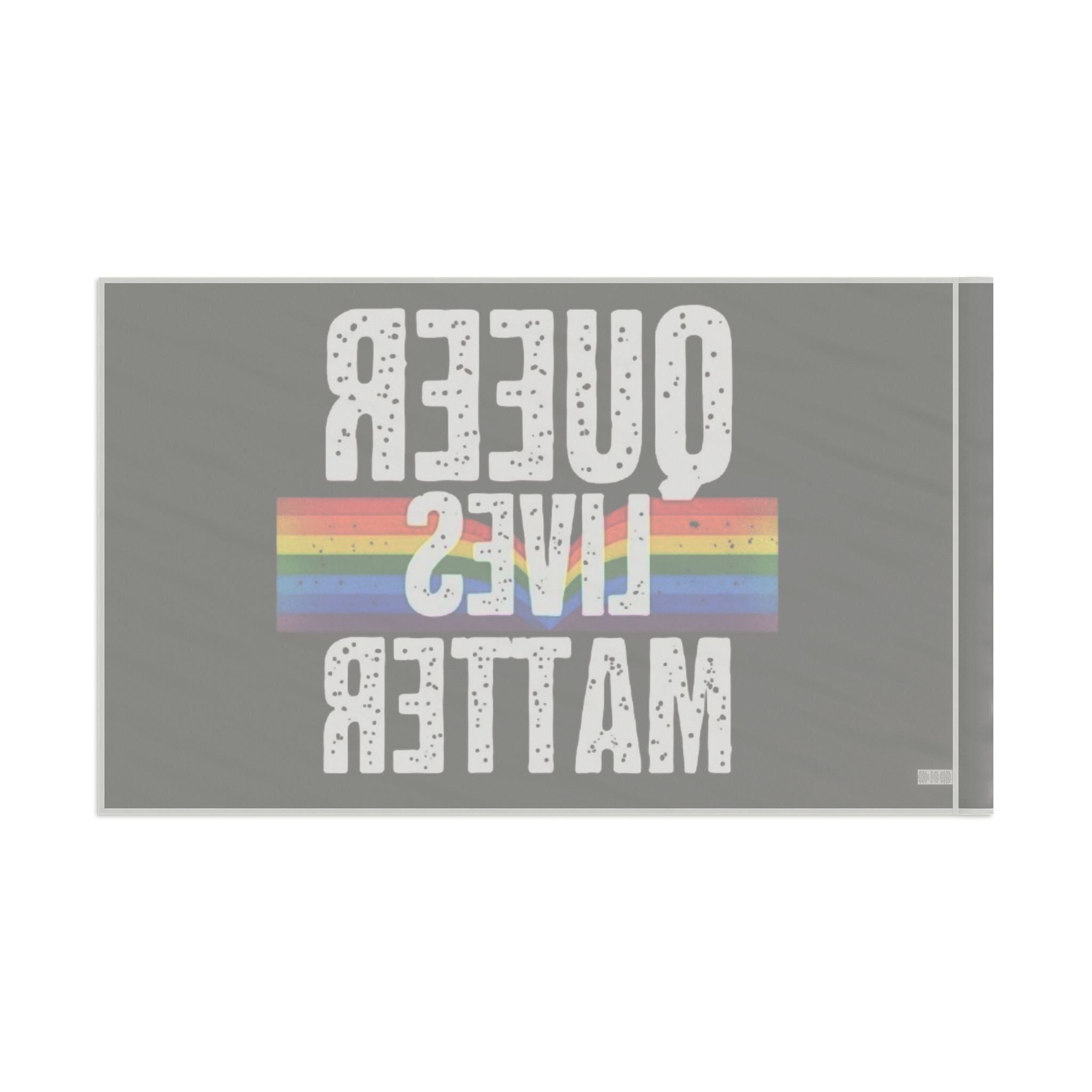 Queer Lives matter Flag - Aesthetic LGBTQ+ Banner for Celebration & Home Decor - EqualiTees.Me