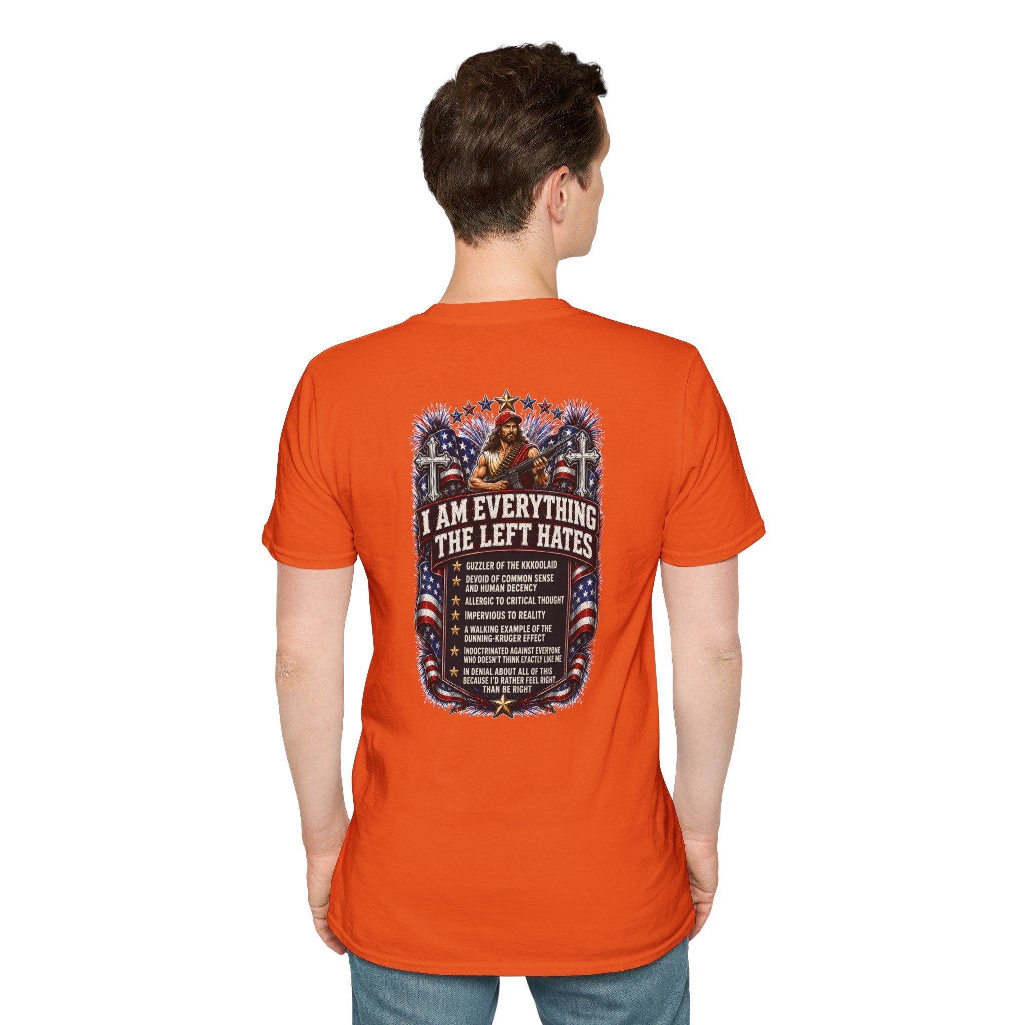 Star Spangled Awesome Graphic Tee ("Proud to Be Delusional Bootlicking Nazi Trash")