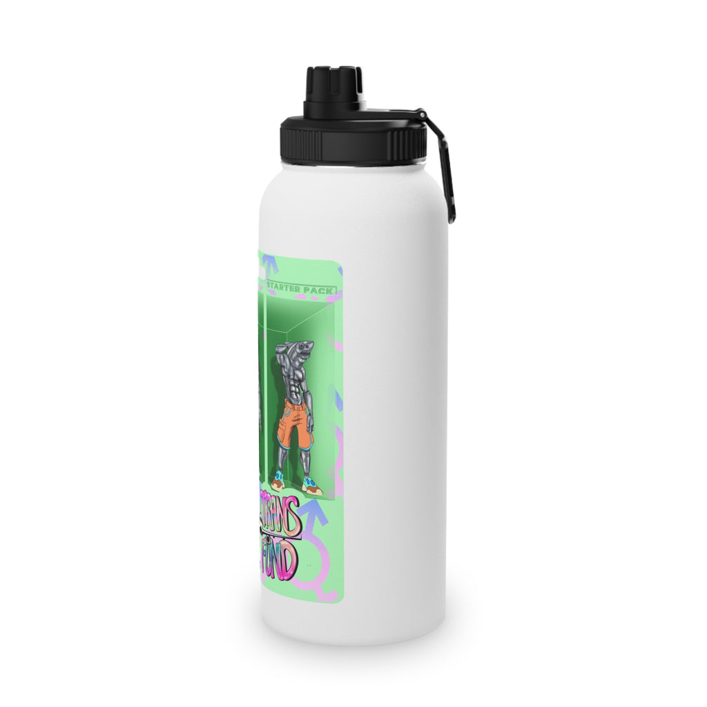 BTTF - Black Trans Travel Fund Logo Stainless Steel Sports Water Bottle