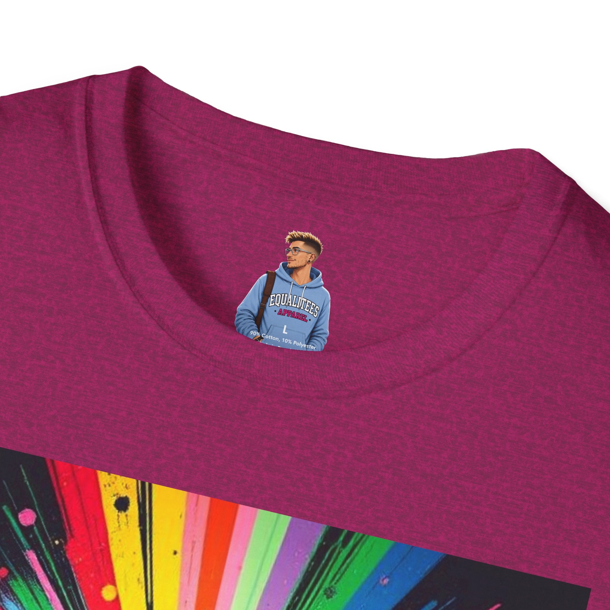 Unisex Softstyle T-Shirt - 'Queer People Belong Everywhere' Pride Graphic Tee
