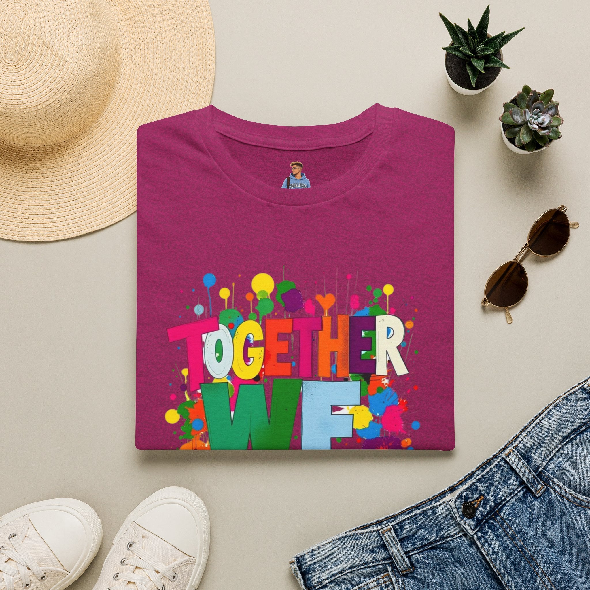 Juntos nos levantamos Camiseta unisex de estilo suave