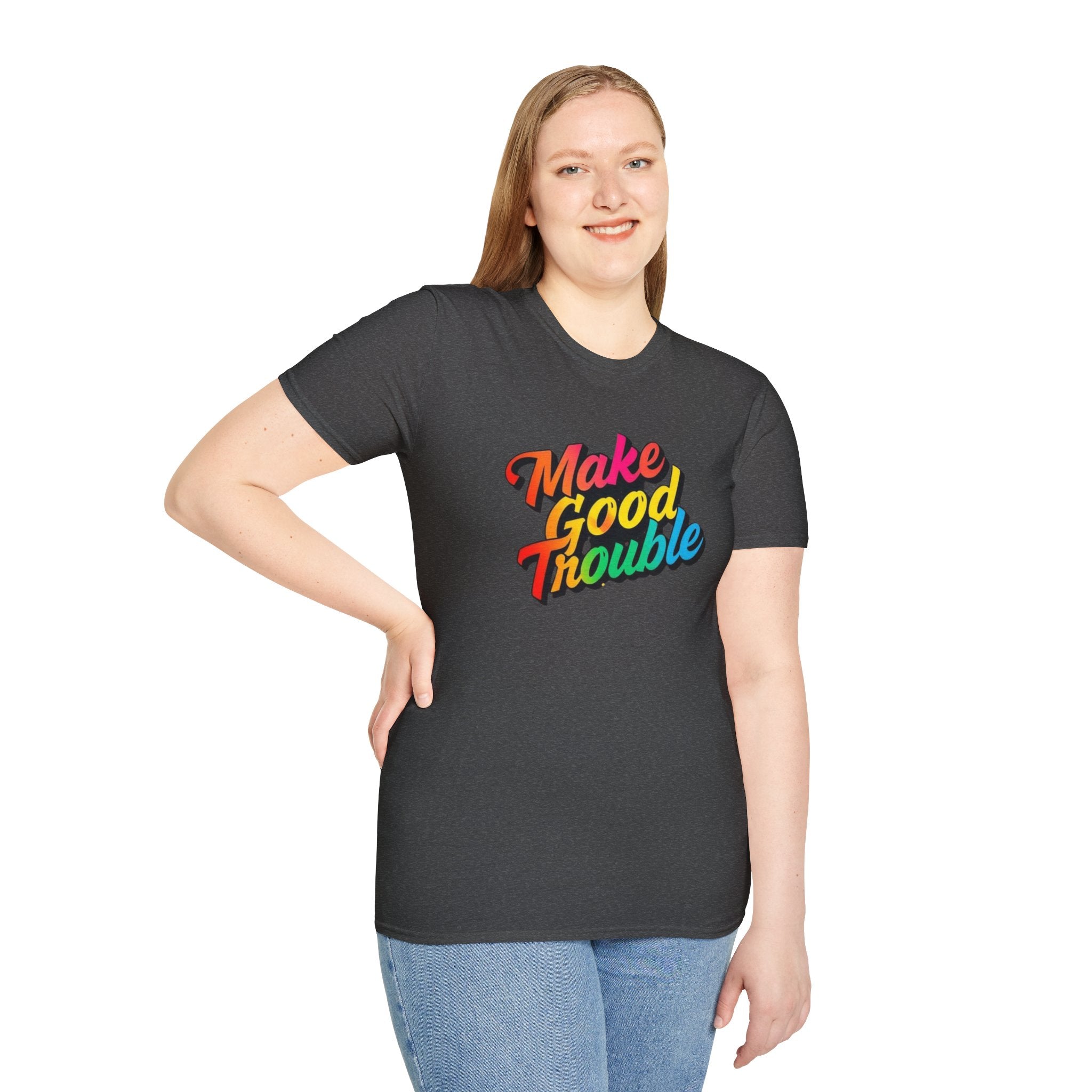 Make Good Trouble' Rainbow T-Shirt