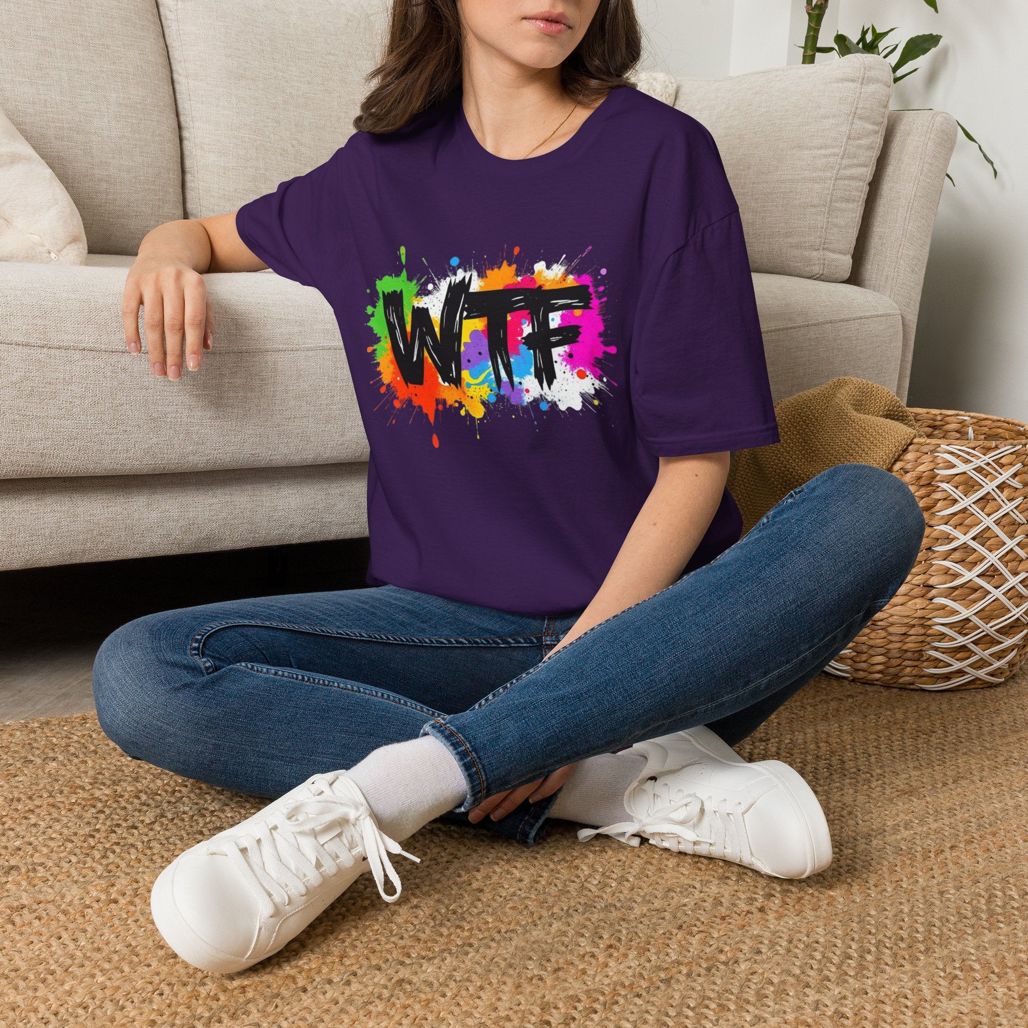 Bold Rainbow WTF Color Splash T-Shirt