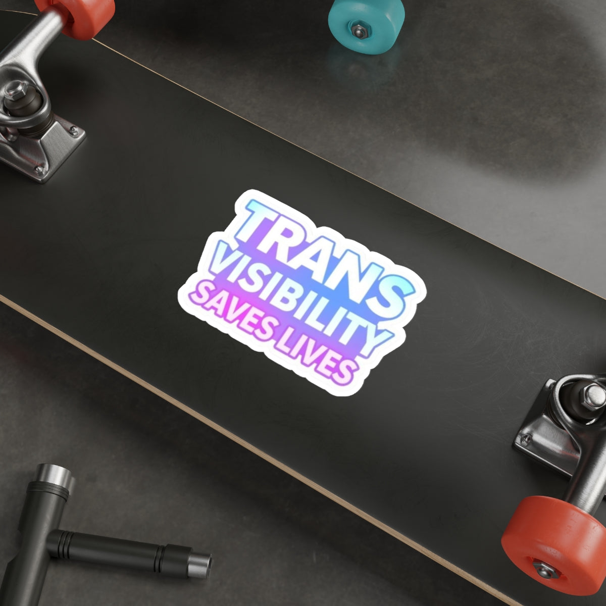 Die-Cut Stickers - TRANS VISIBILITY SAVES LIVES - EqualiTees.Me
