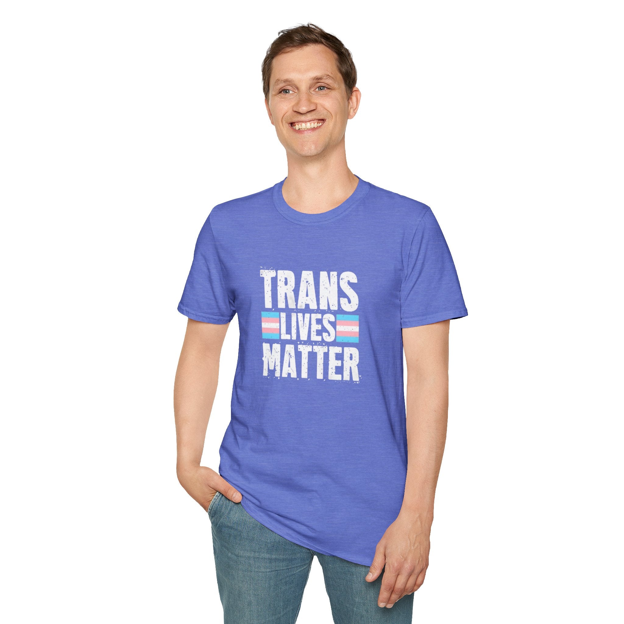 Trans Lives Matter Unisex Softstyle T-Shirt - Support LGBTQ+ Rights