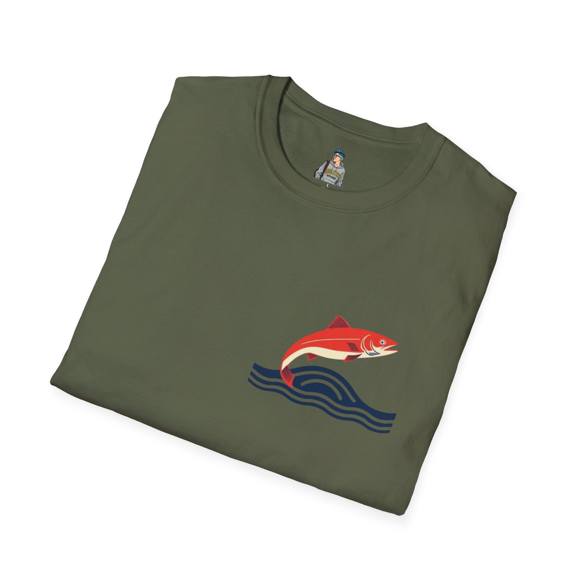 Jumping Salmon Native Pride Softstyle Unisex T-shirt