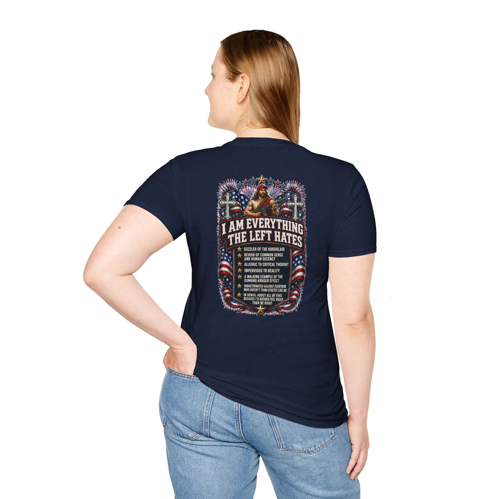 Star Spangled Awesome Graphic Tee ("Proud to Be Delusional Bootlicking Nazi Trash")
