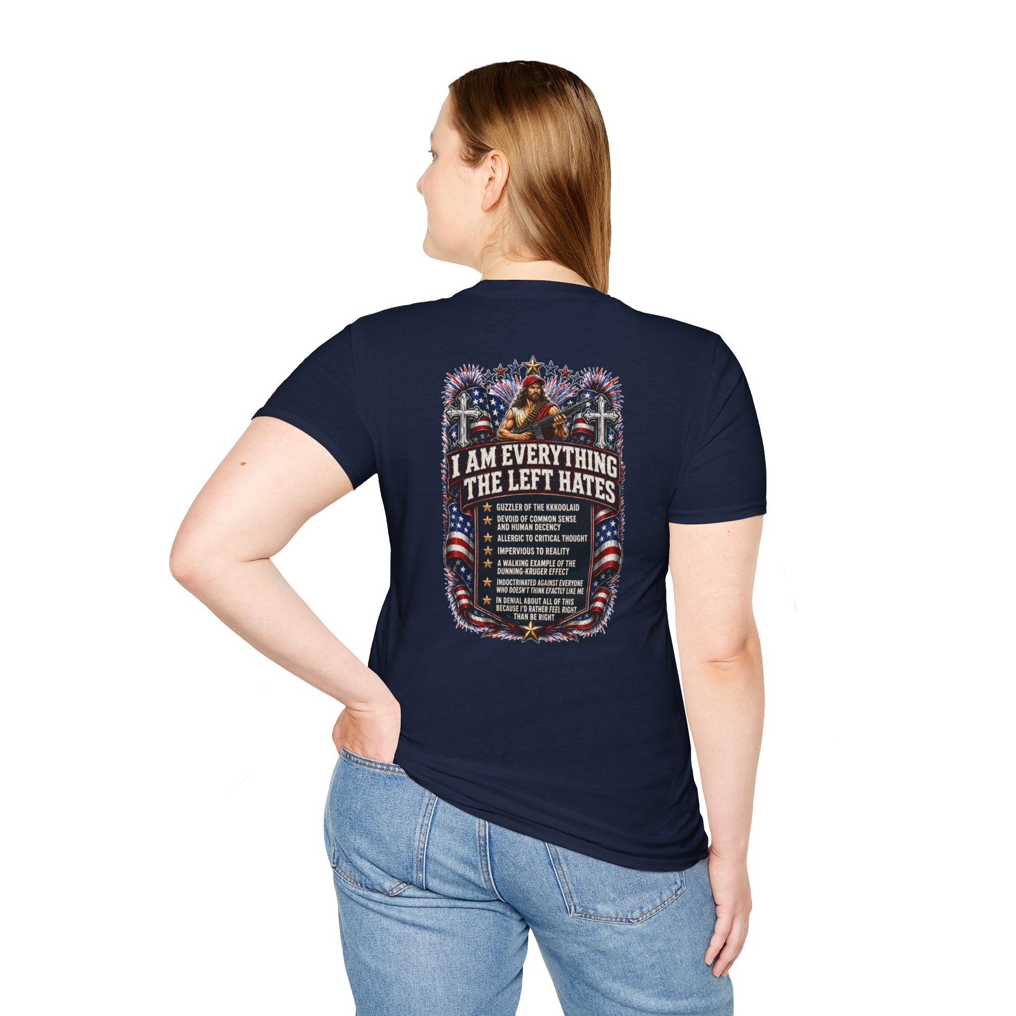Star Spangled Awesome Graphic Tee ("Proud to Be Delusional Bootlicking Nazi Trash")