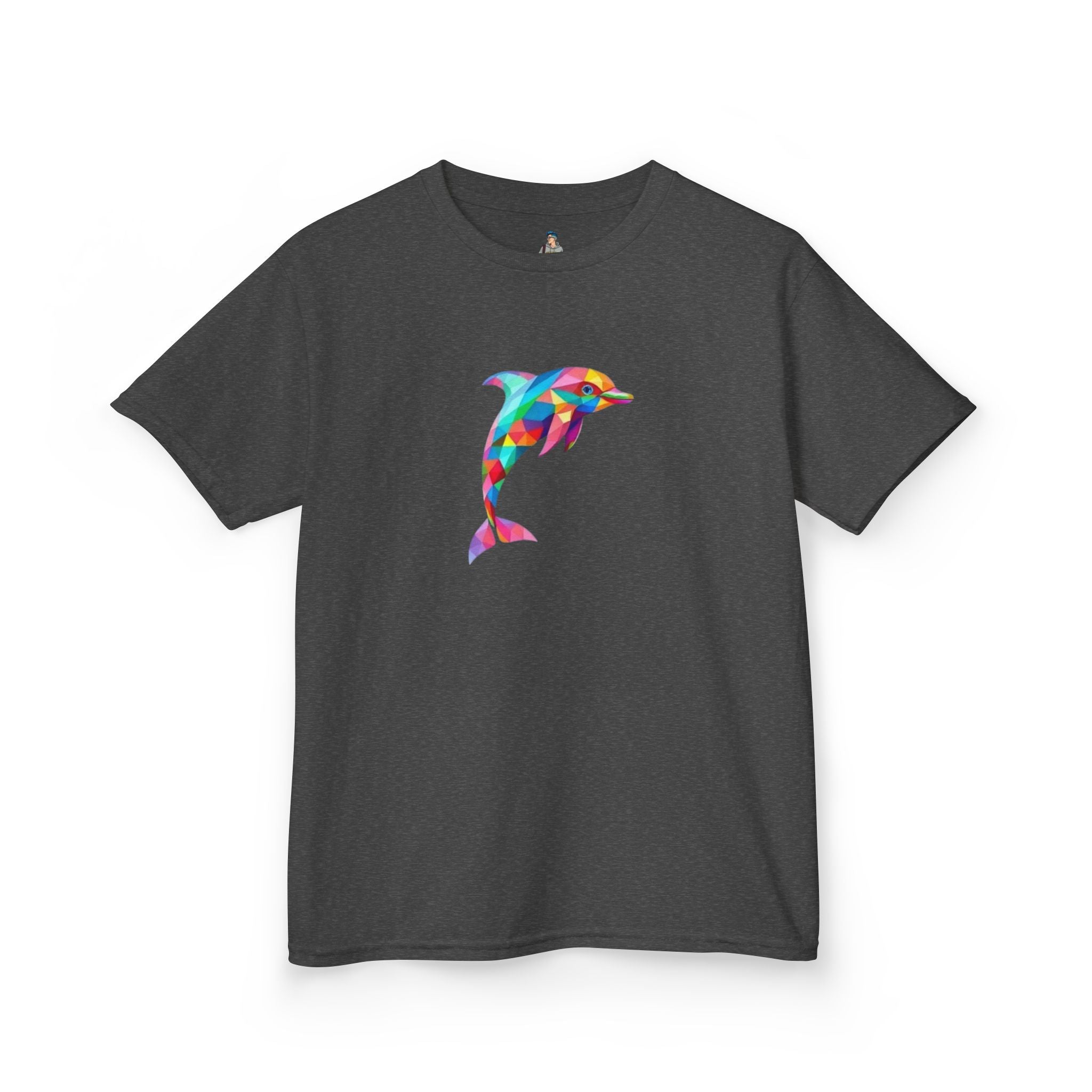 Colorful Fractal Dolphin Kids Heavy Cotton Tee - EqualiTees.Me