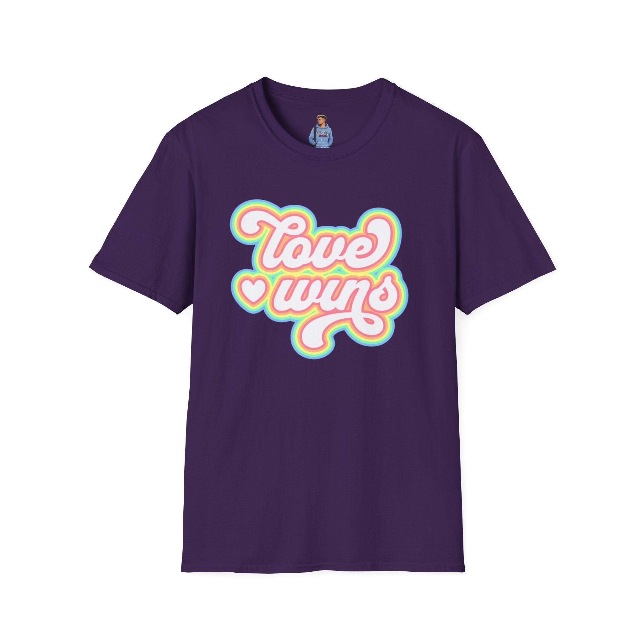 Love Wins Unisex Softstyle T-Shirt - Positive Vibes for Pride and Everyday Wear